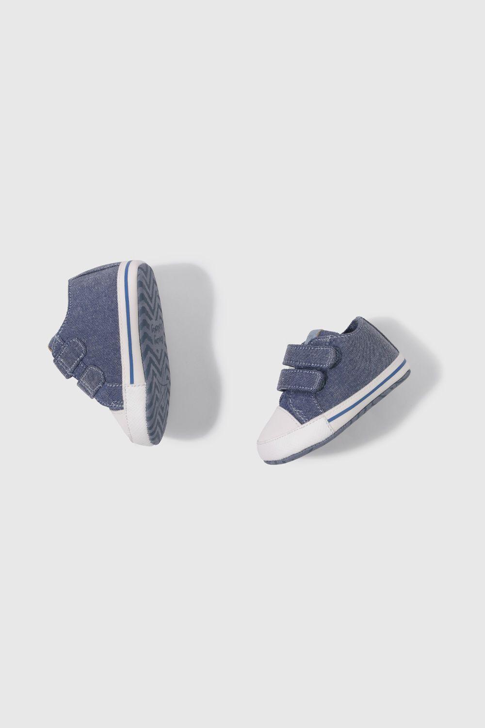 Zapatilla Azul de Niño bebe cierre de velcro y capellada-3