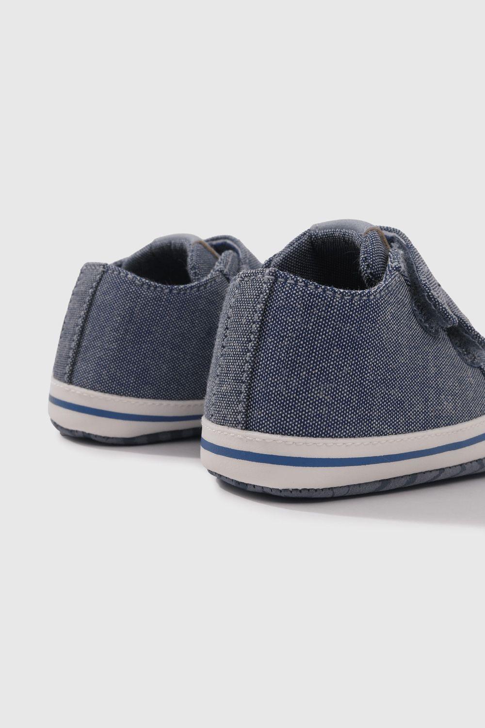 Zapatilla Azul de Niño bebe cierre de velcro y capellada-4