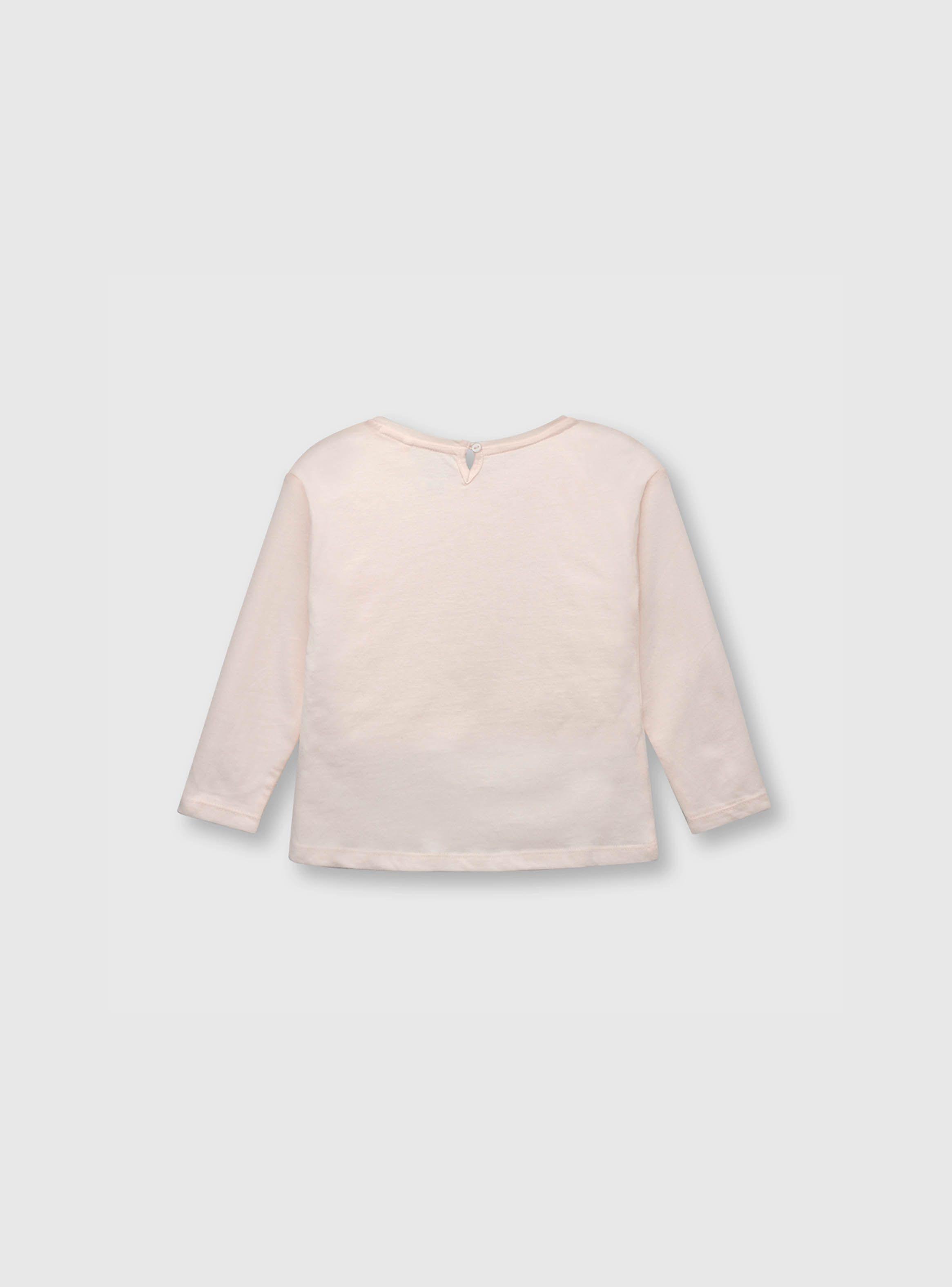 Polera De Bebé Niña Corazon Rosado (3 A 36 Meses) Colloky-1