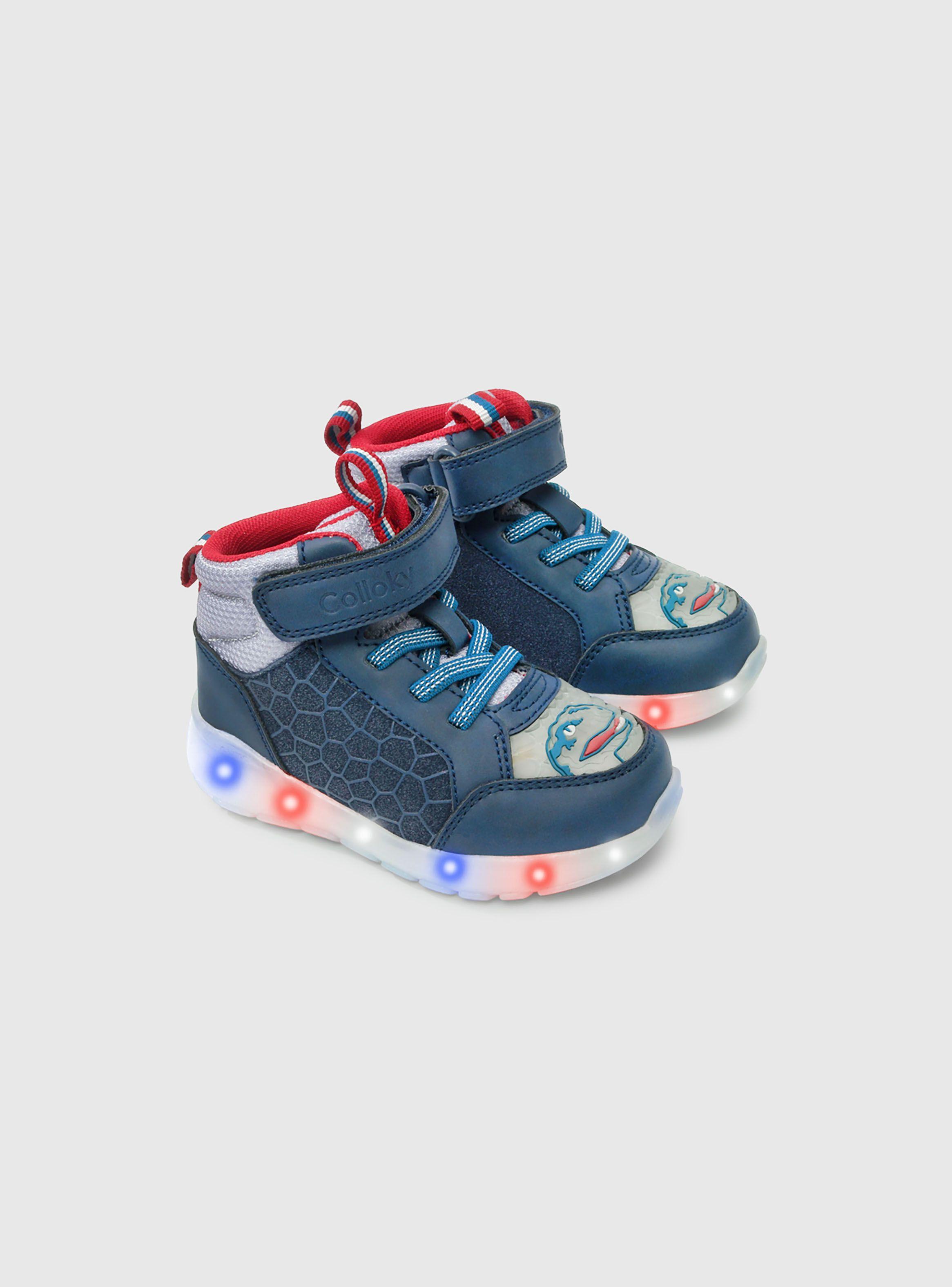 Zapatilla luces Niño Azul 50085 Colloky-0