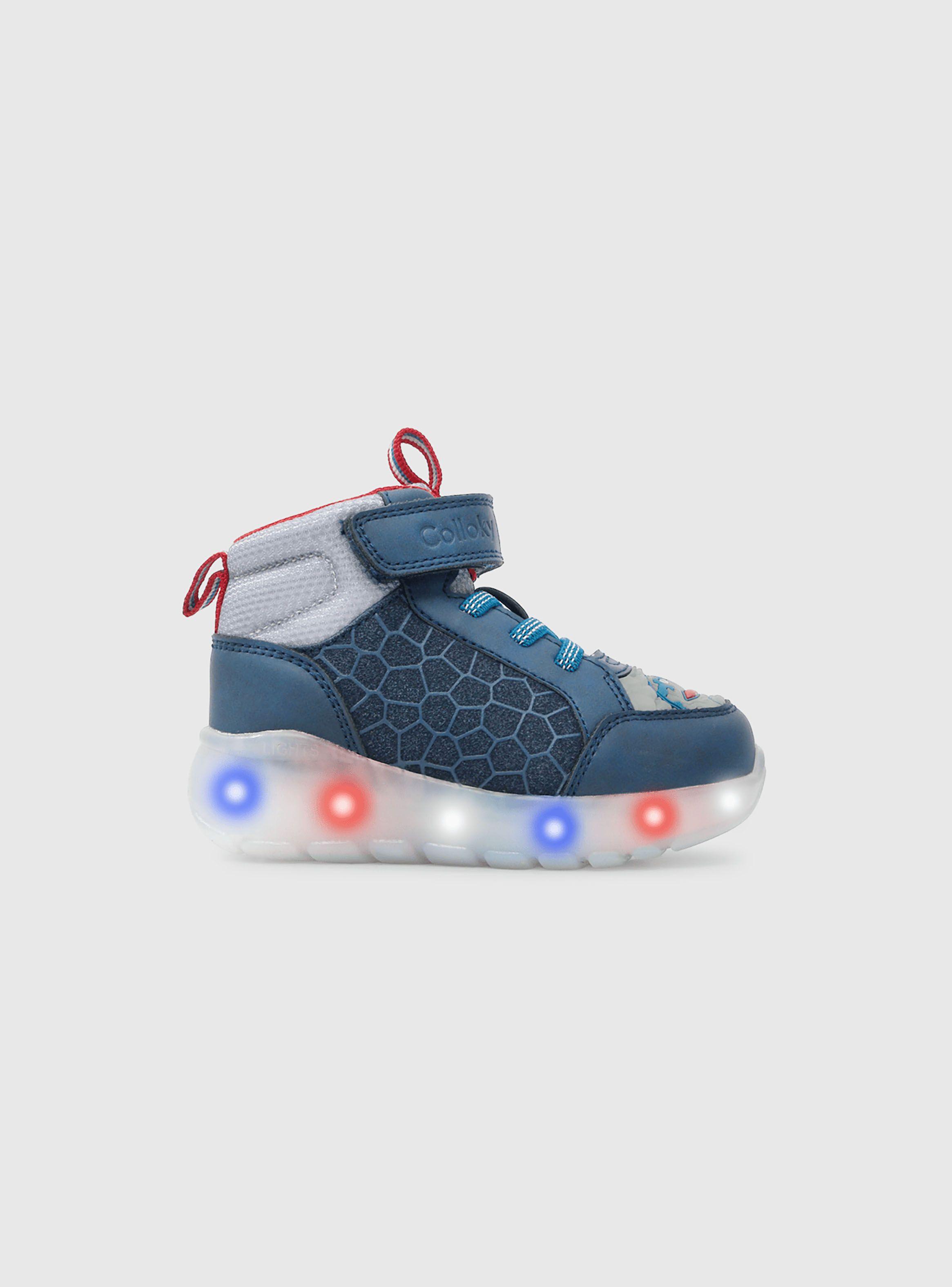 Zapatilla luces Niño Azul 50085 Colloky-1