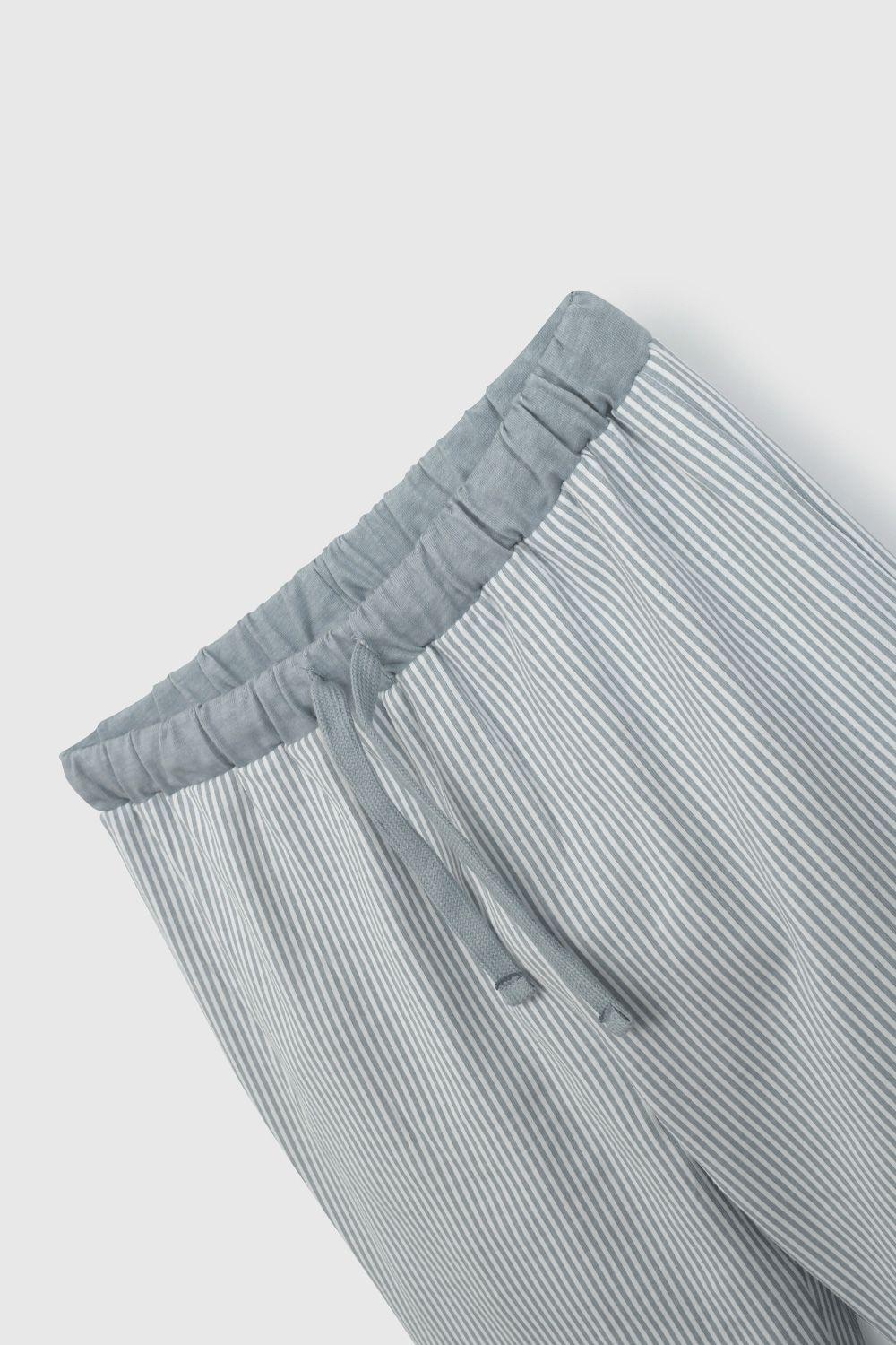 Pijama Celeste Camisero Líneas De Niño PJJE0159V26-4