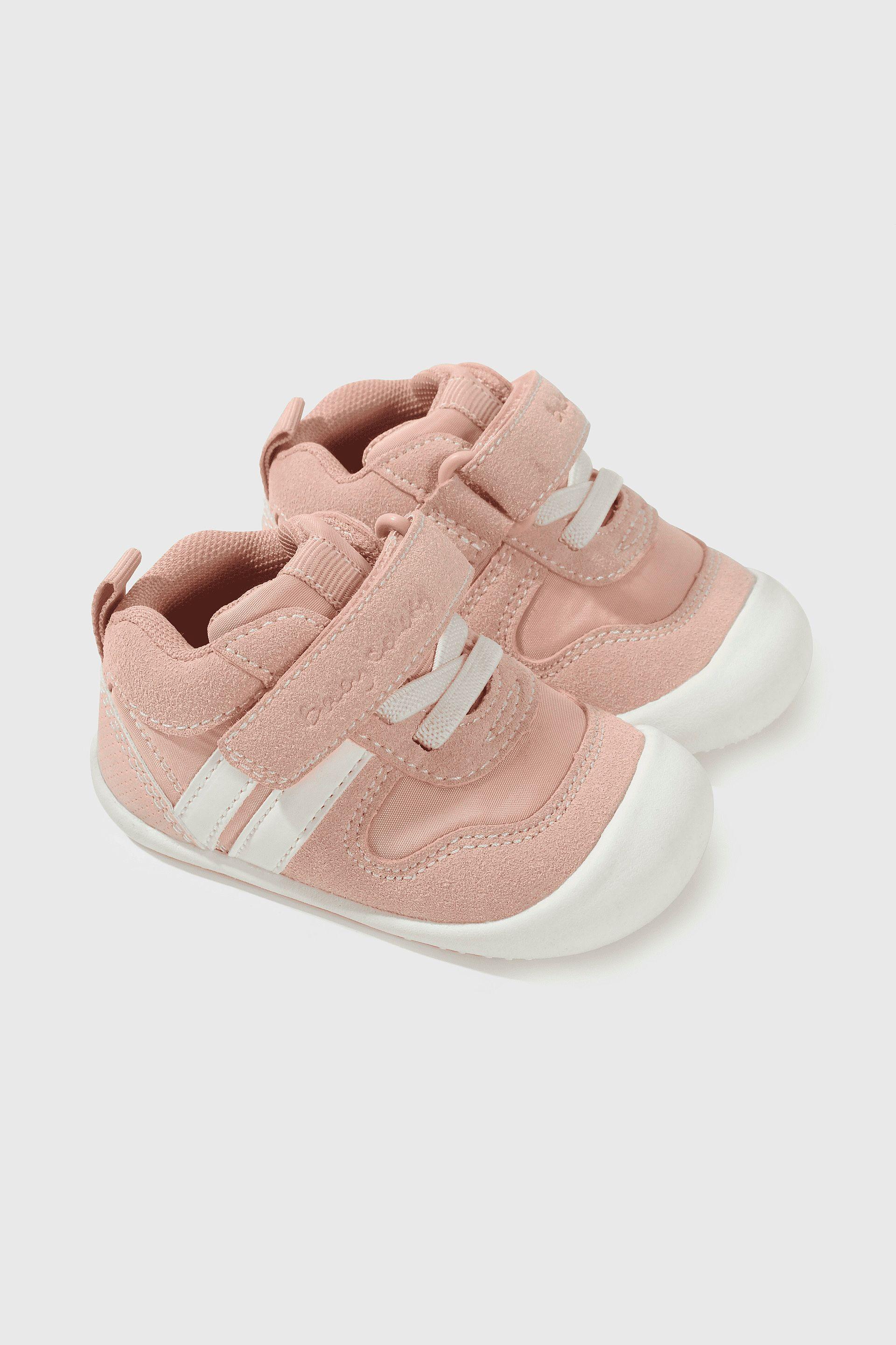 Zapatilla rosada para niña, ideal para gateadores-0