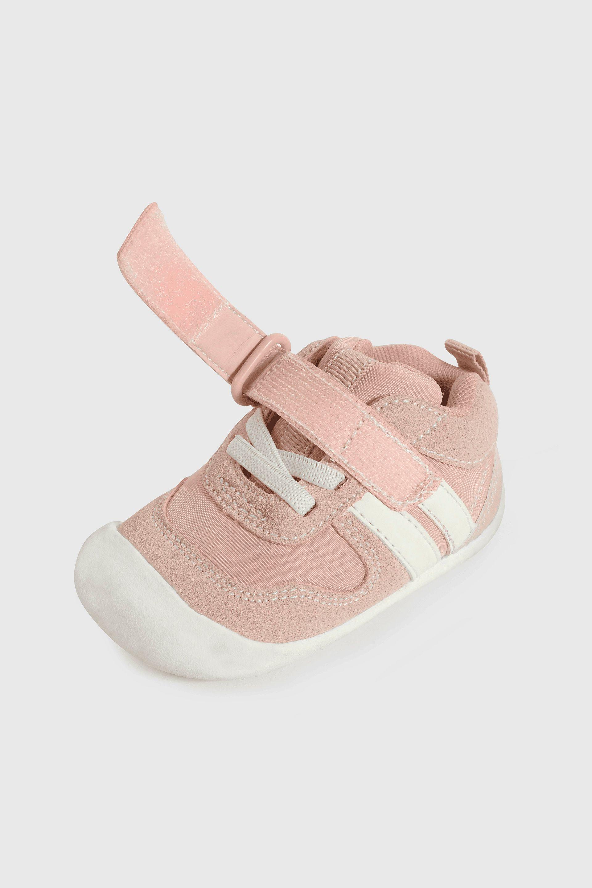 Zapatilla rosada para niña, ideal para gateadores-5