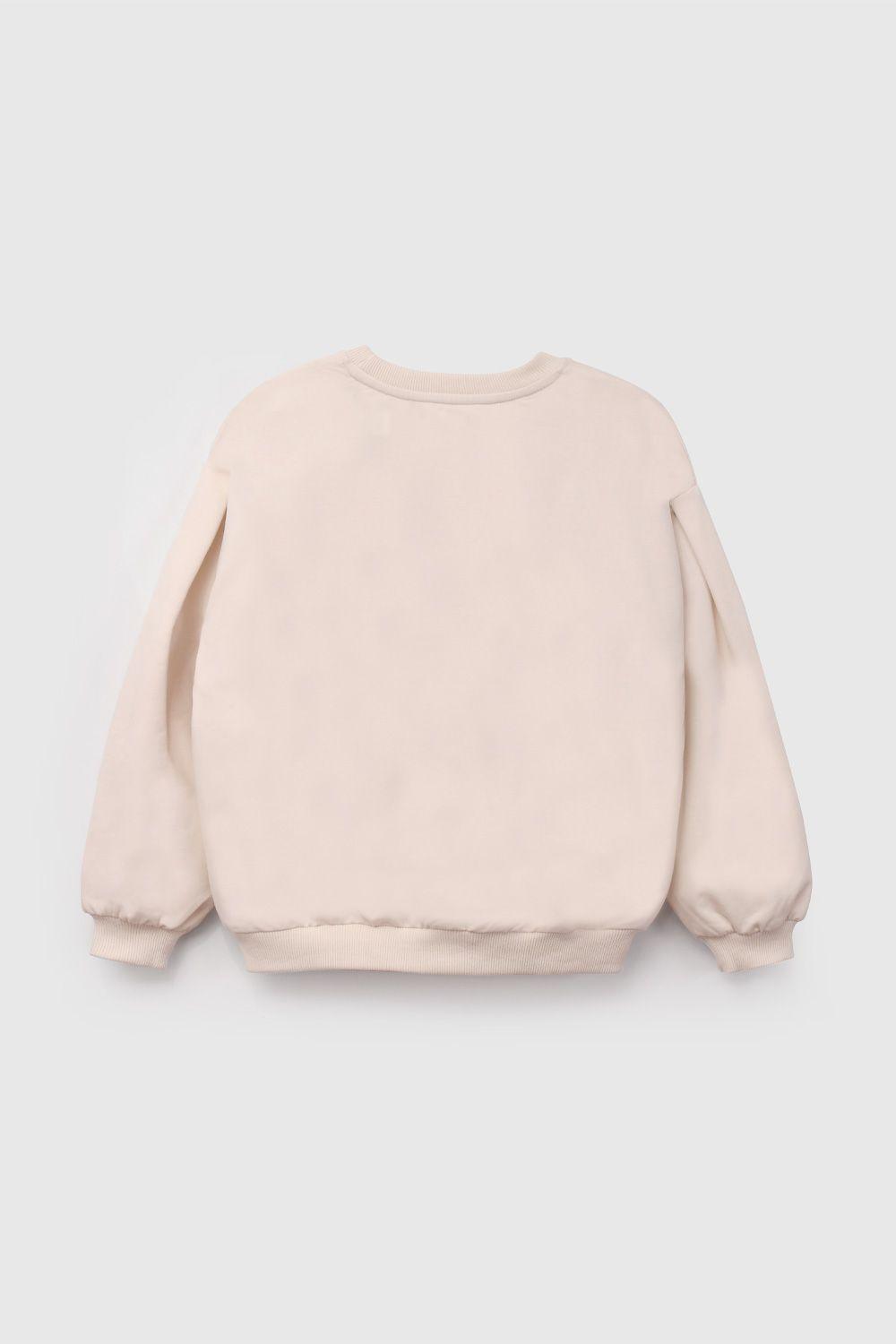 Polerón Flores Beige De Niña PLPO5075V26-2