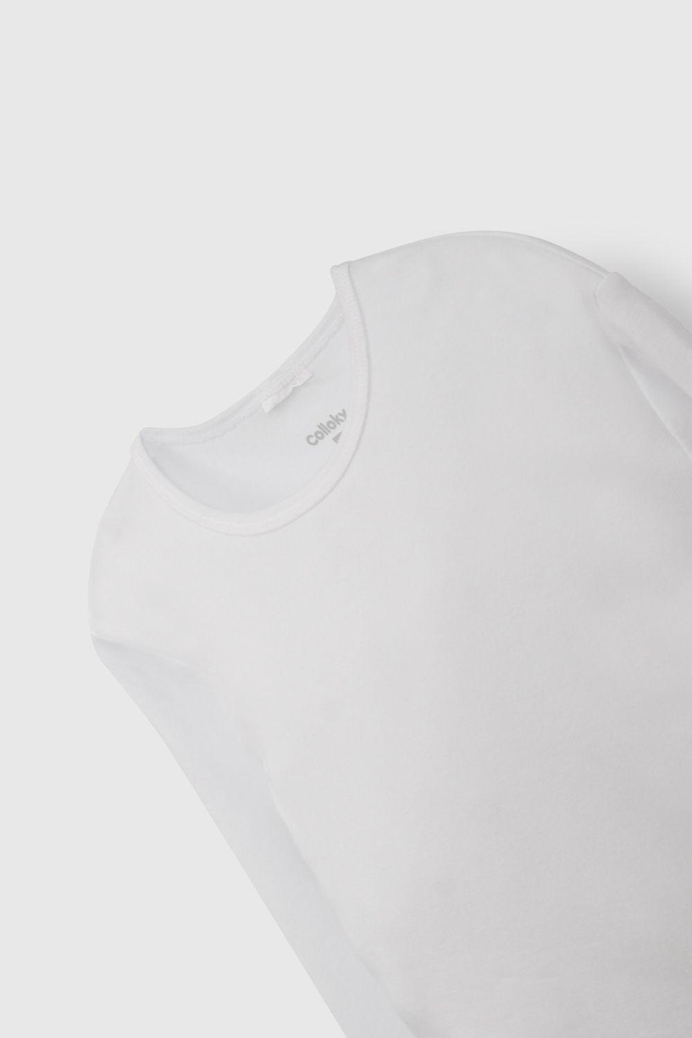 Camiseta Blanco Unisex niño 7398 Colloky-3