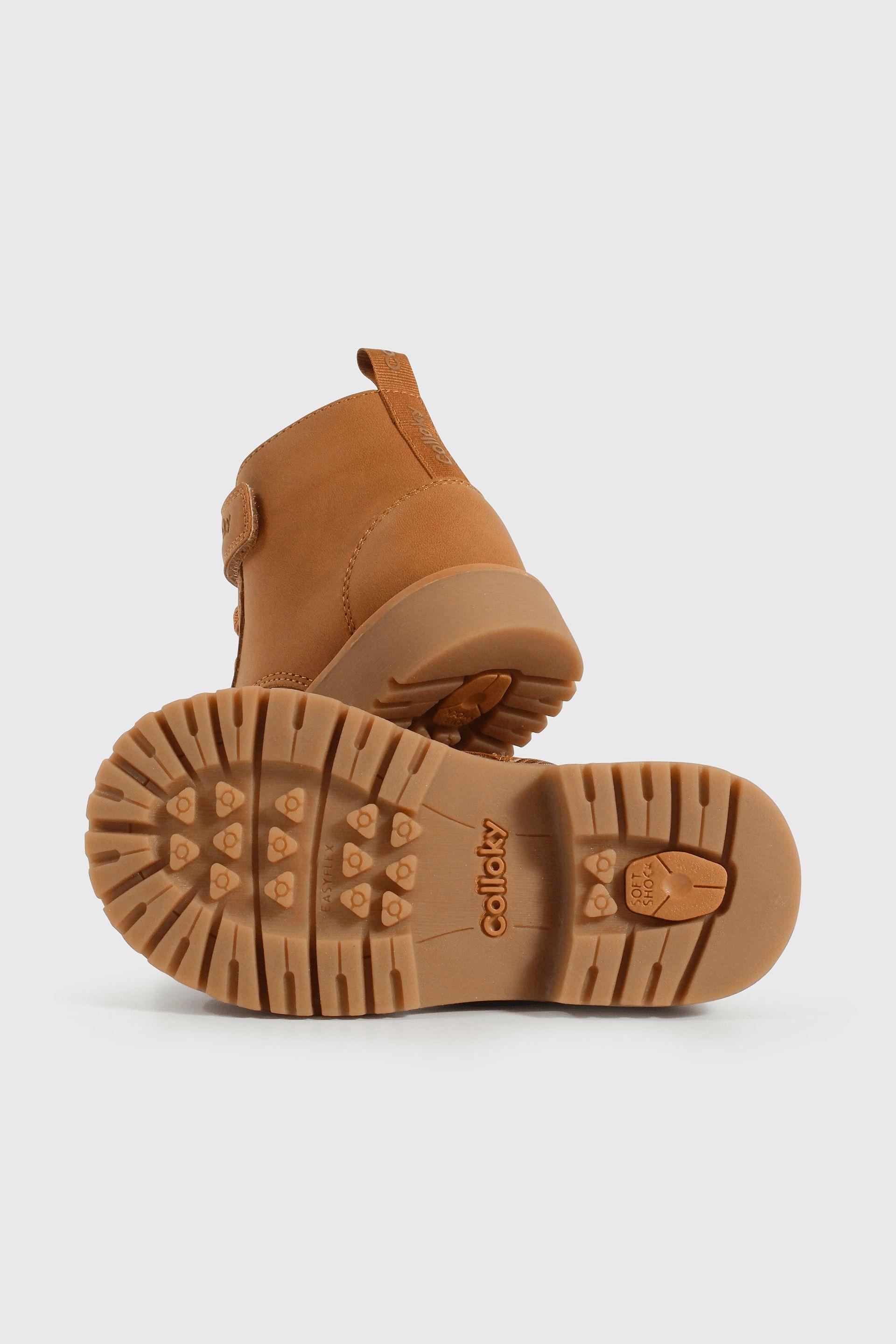 Botín Caminante caña media con cierre Café para Niña de 12 a 4 años-2