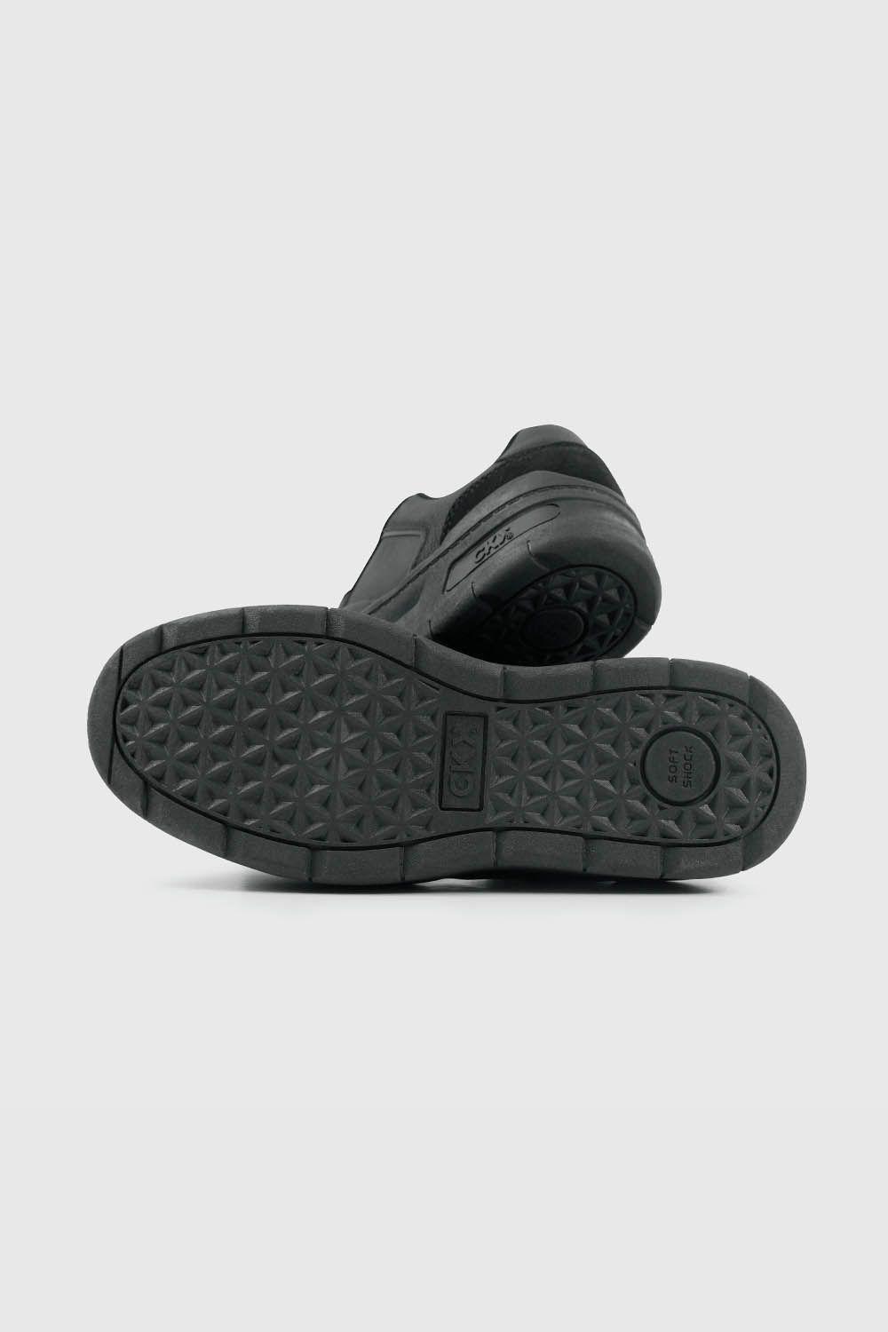 Zapatilla Escolar Negra con Plataforma y Cordón Niña-2