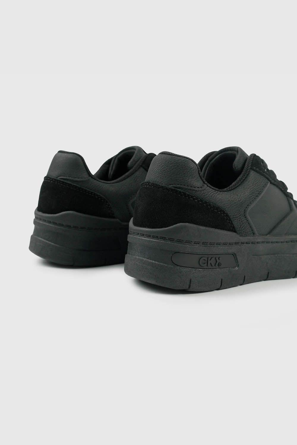 Zapatilla Escolar Negra con Plataforma y Cordón Niña-4