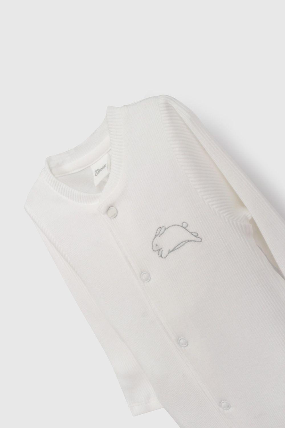 Osito Blanco Bordado Unisex OLPUU109V26-2