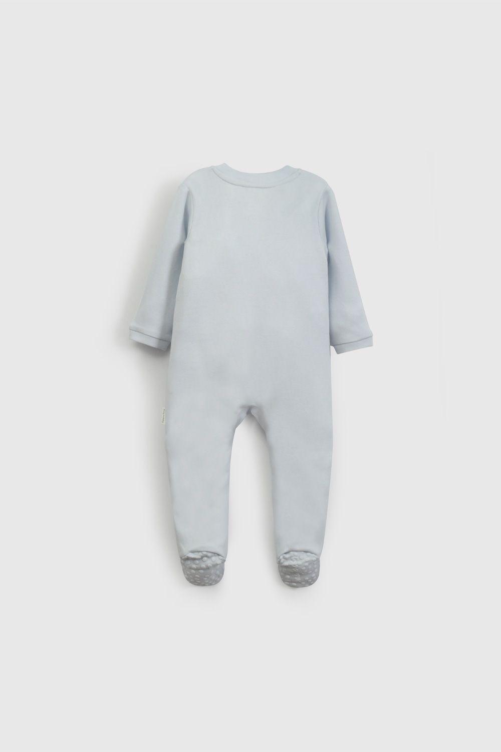 Pijama Celeste Gamuza Oso De Bebé PJGA0340V26-1