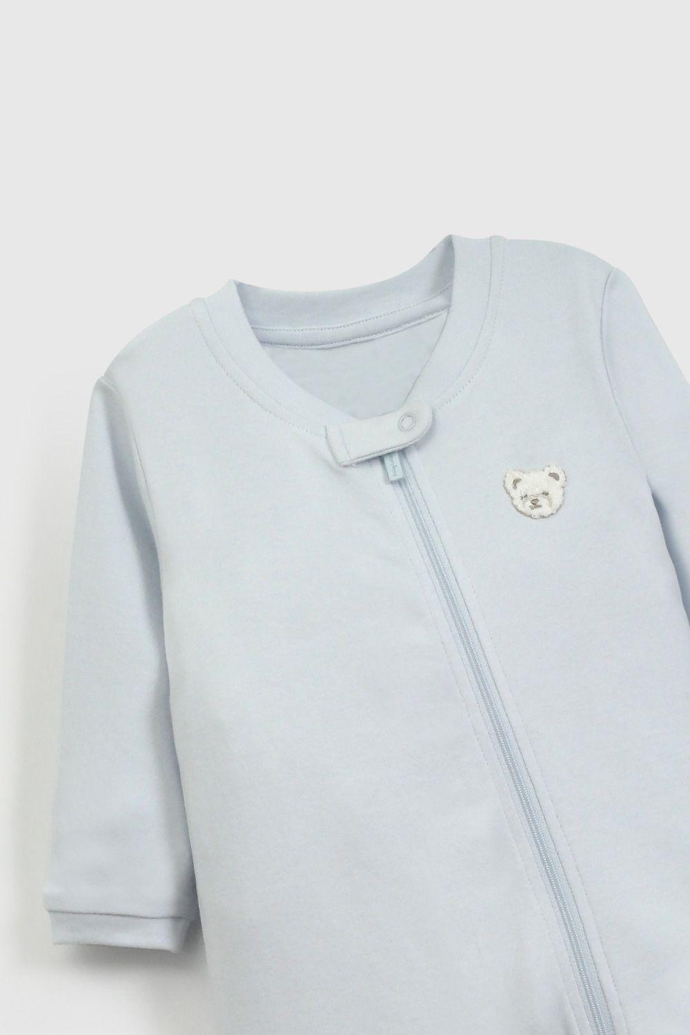 Pijama Celeste Gamuza Oso De Bebé PJGA0340V26-2