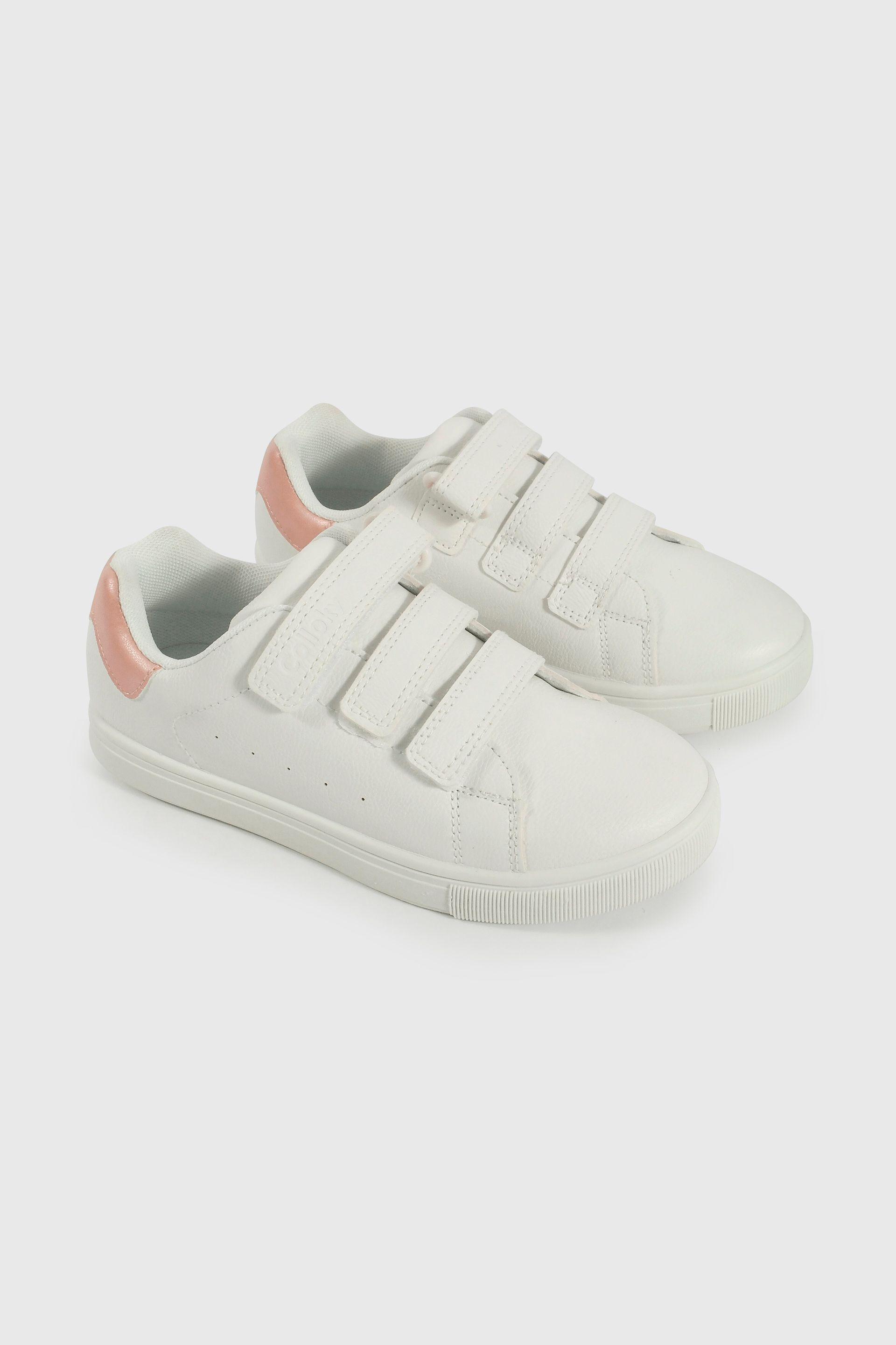 Zapatilla Lifestyle de Niña Blanco Caña Baja con Velcro-0