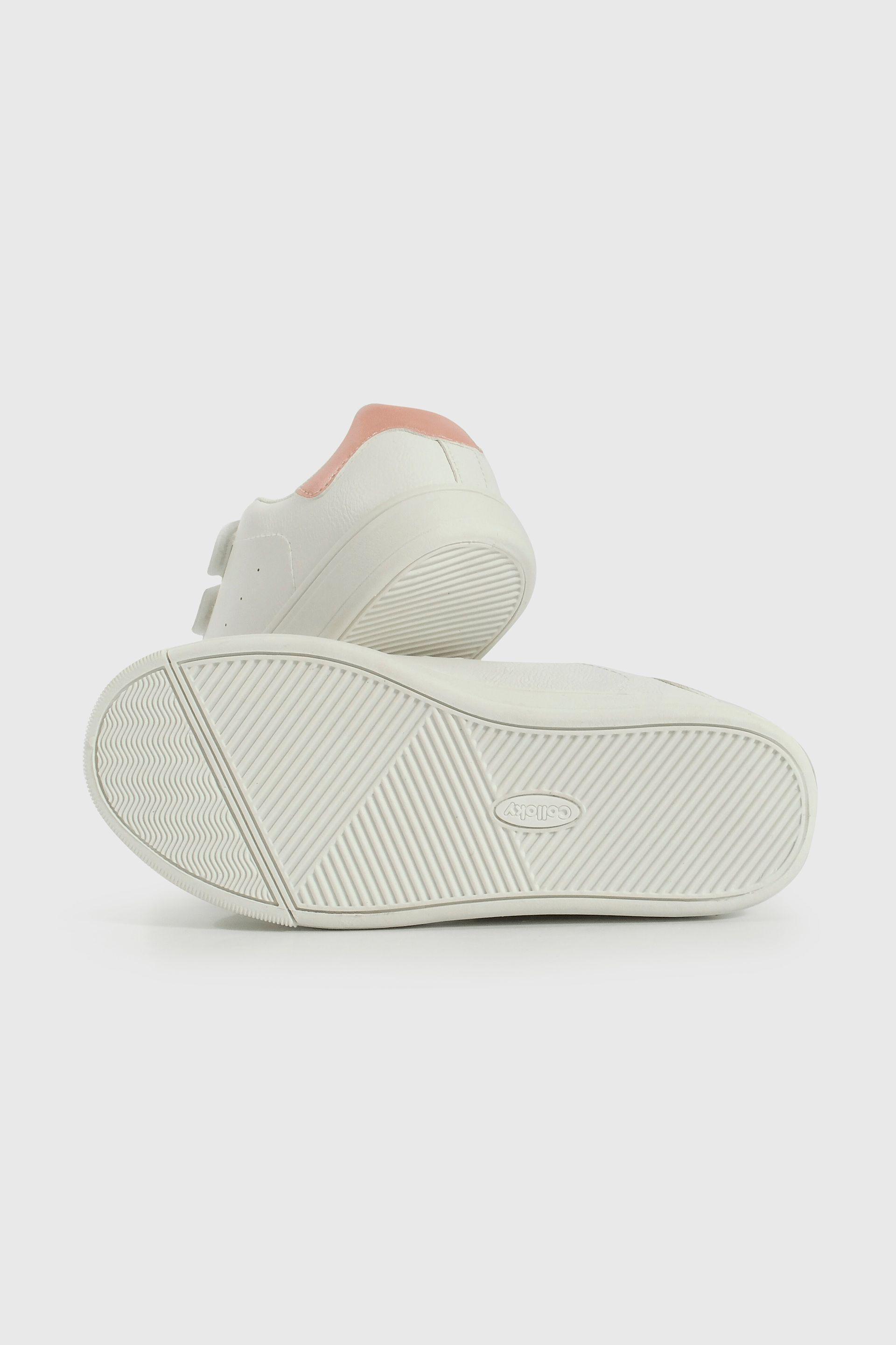 Zapatilla Lifestyle de Niña Blanco Caña Baja con Velcro-2