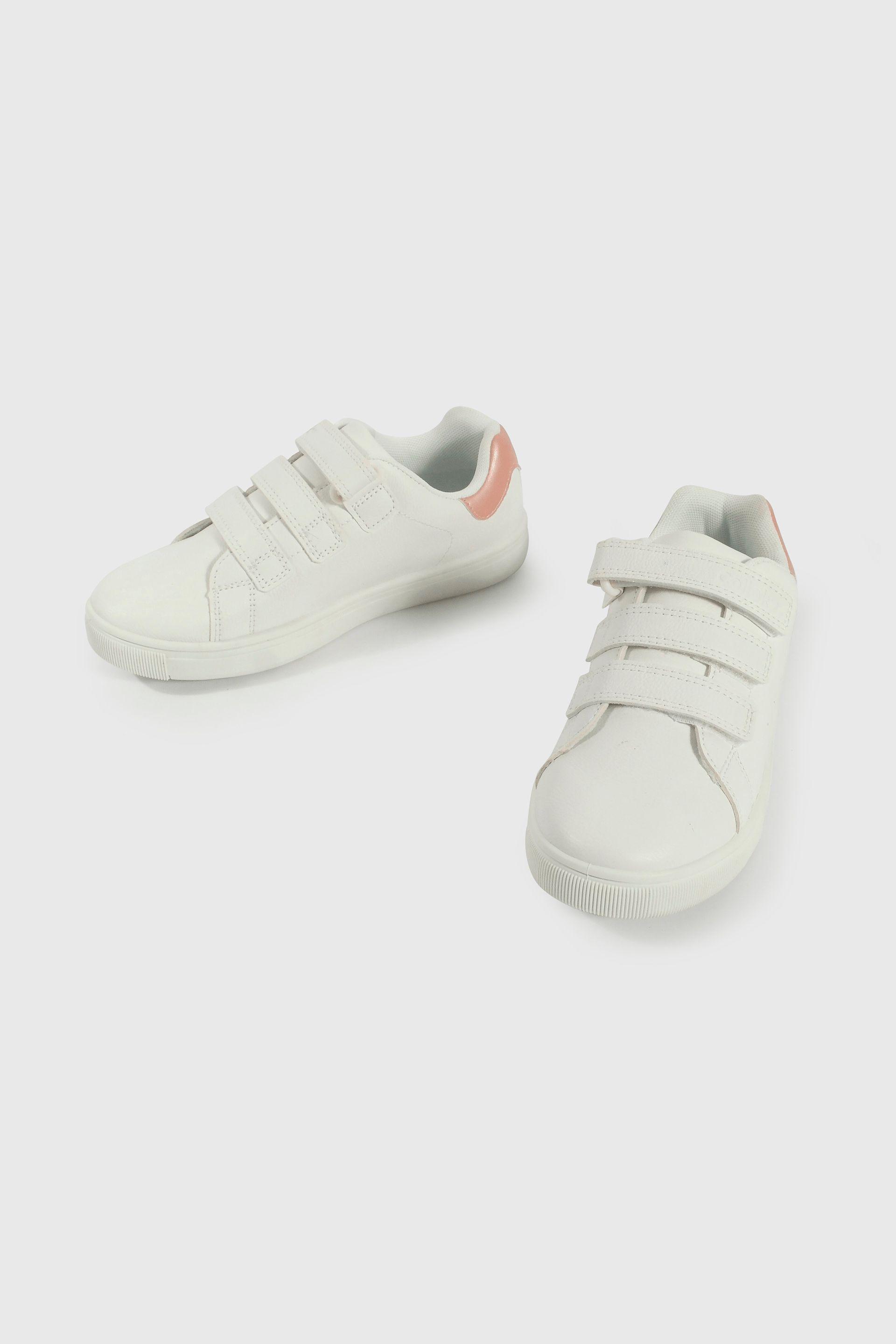 Zapatilla Lifestyle de Niña Blanco Caña Baja con Velcro-3