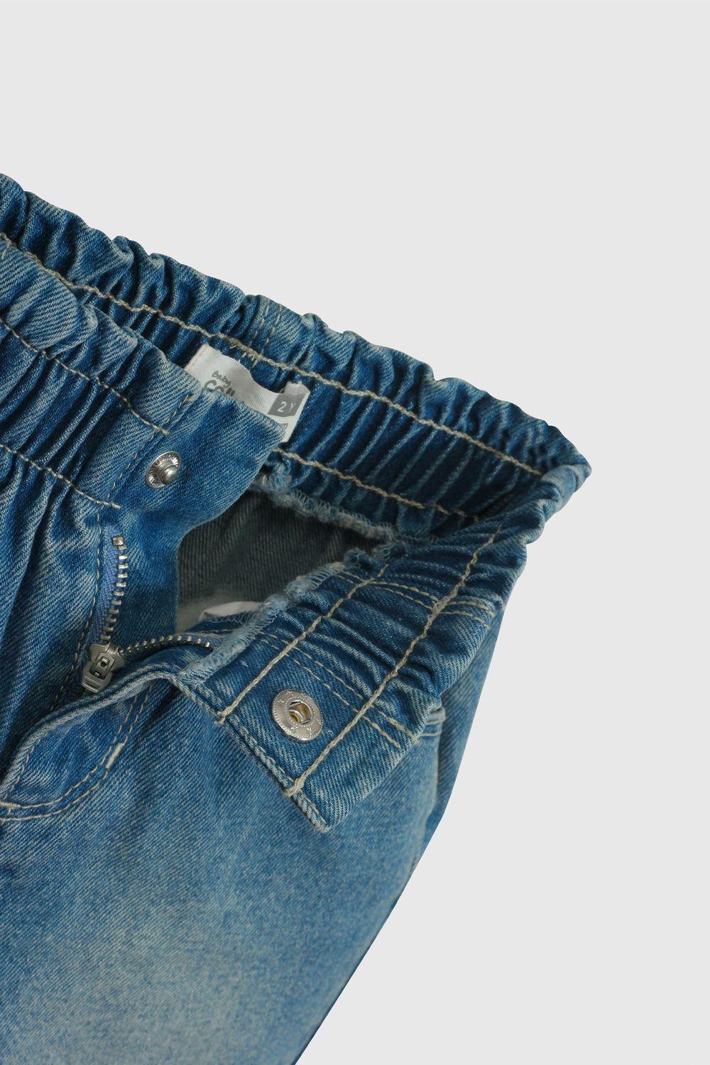 Jeans Azul  Cintura Elasticada De Niña JEME1651V26-4