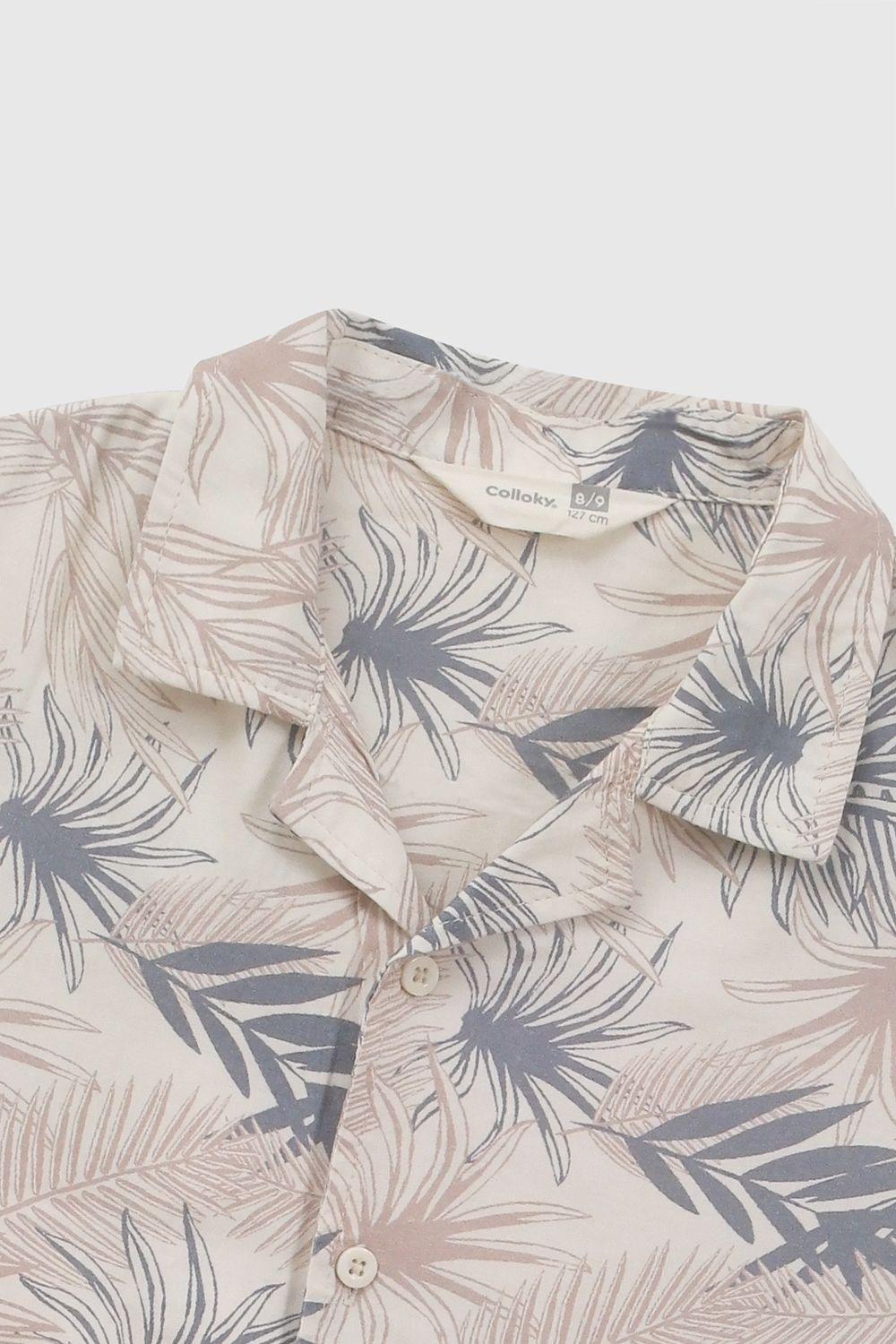 Camisa Viscosa Beige Niño 3-4A a 12-13A Colloky-3