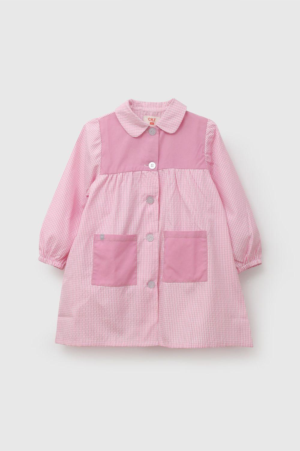 Delantal Escolar Rosado Niña 7337 Colloky-0