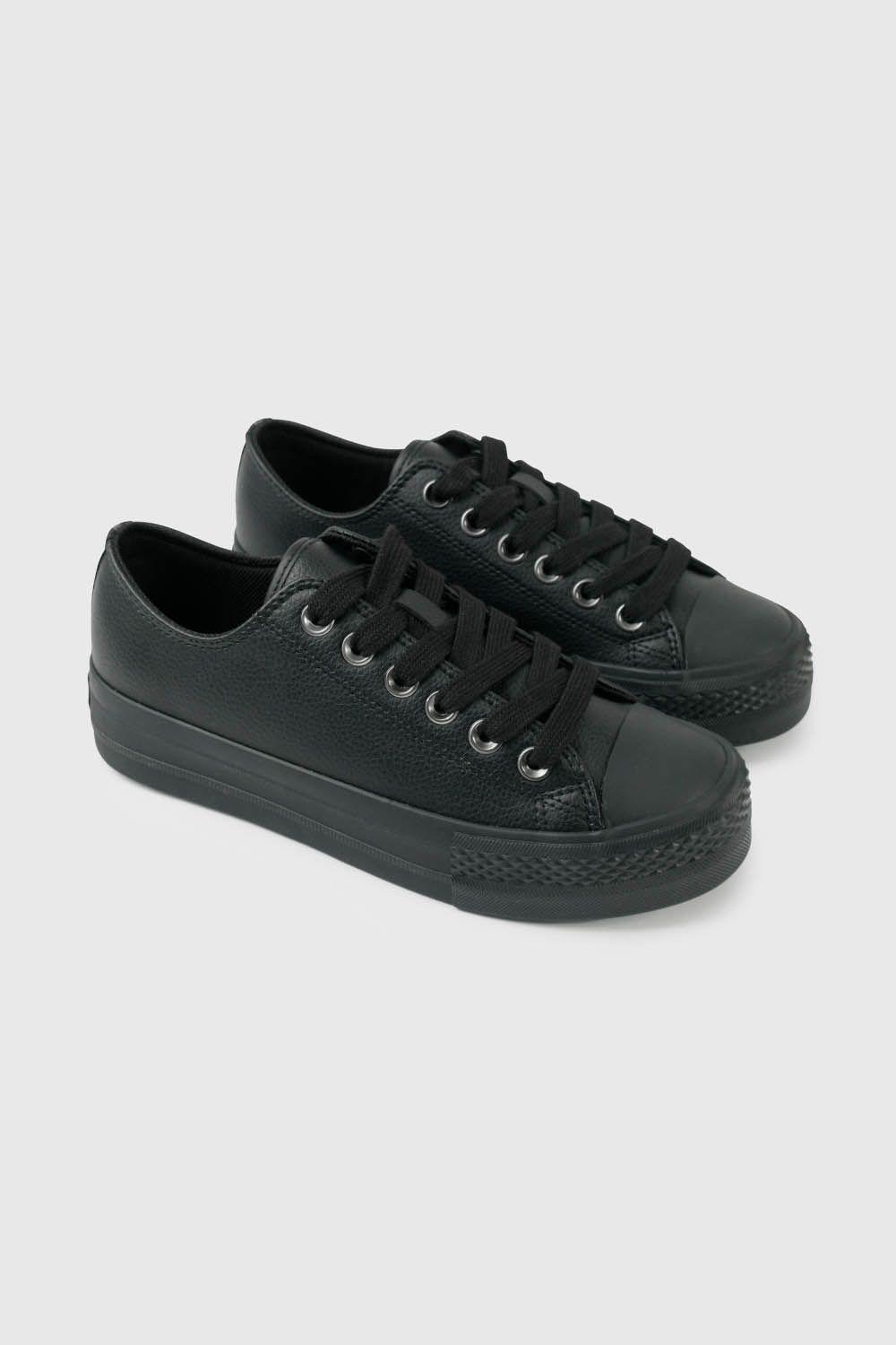 Zapatilla Negra con Plataforma-0