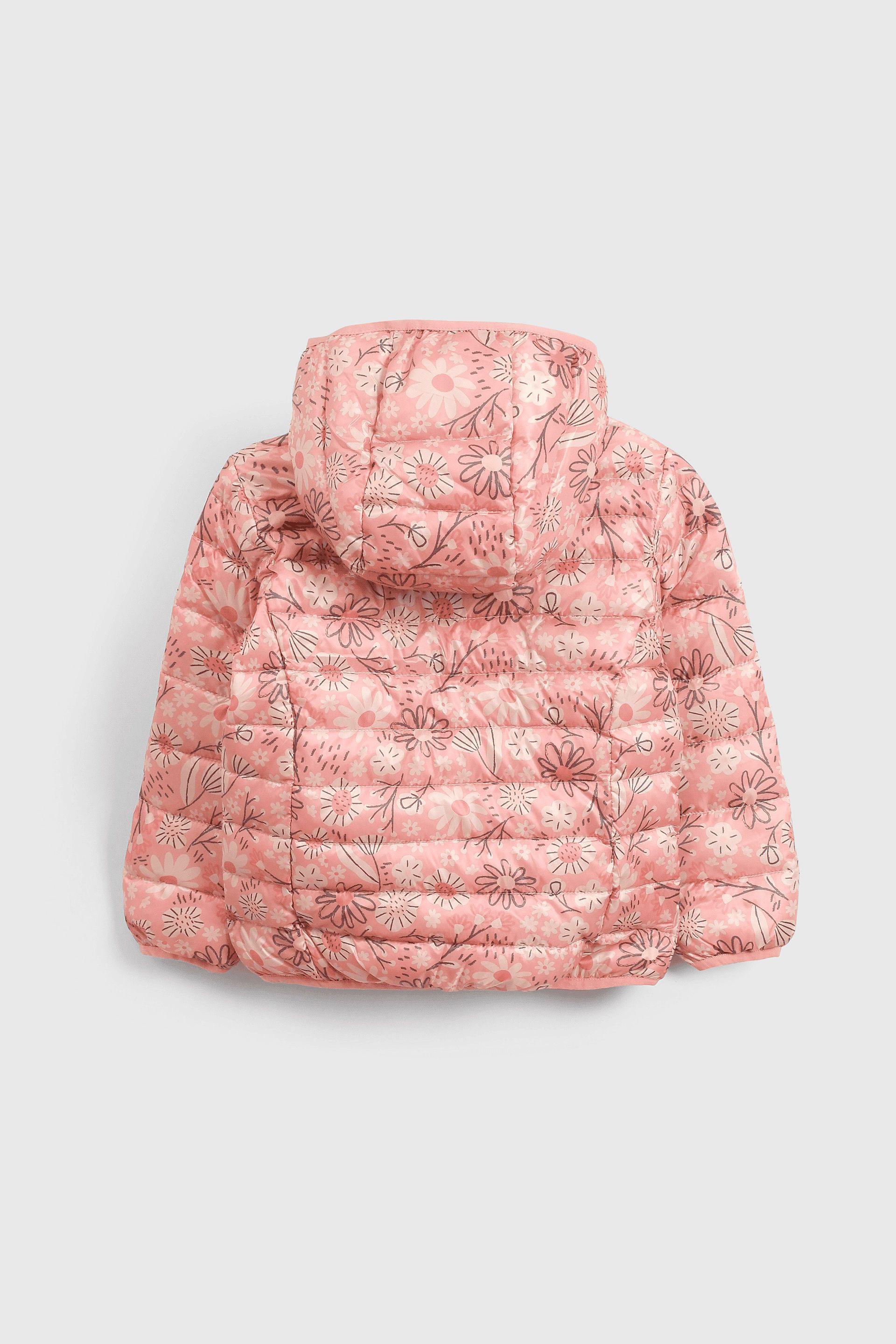 Parka Rosada Flores-1