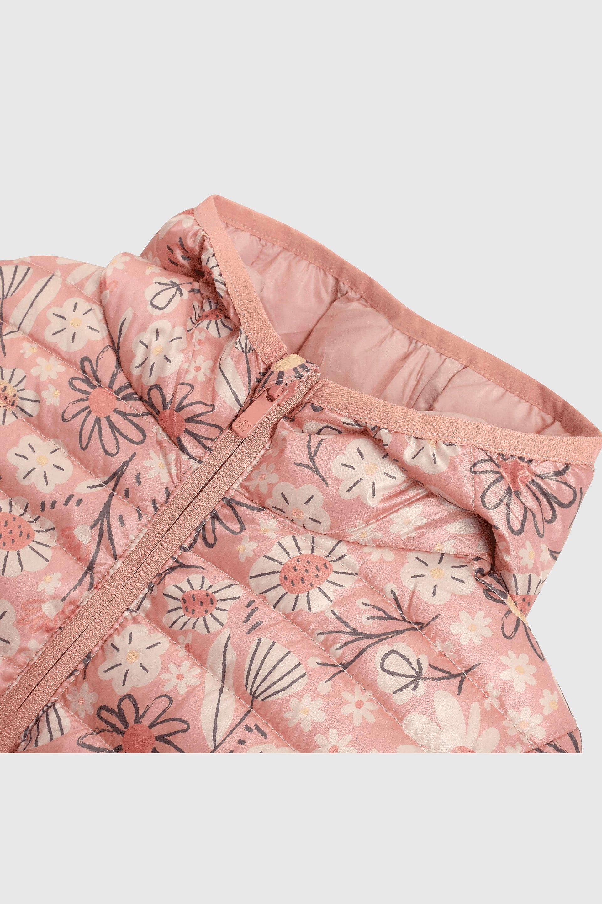 Parka Rosada Flores-2