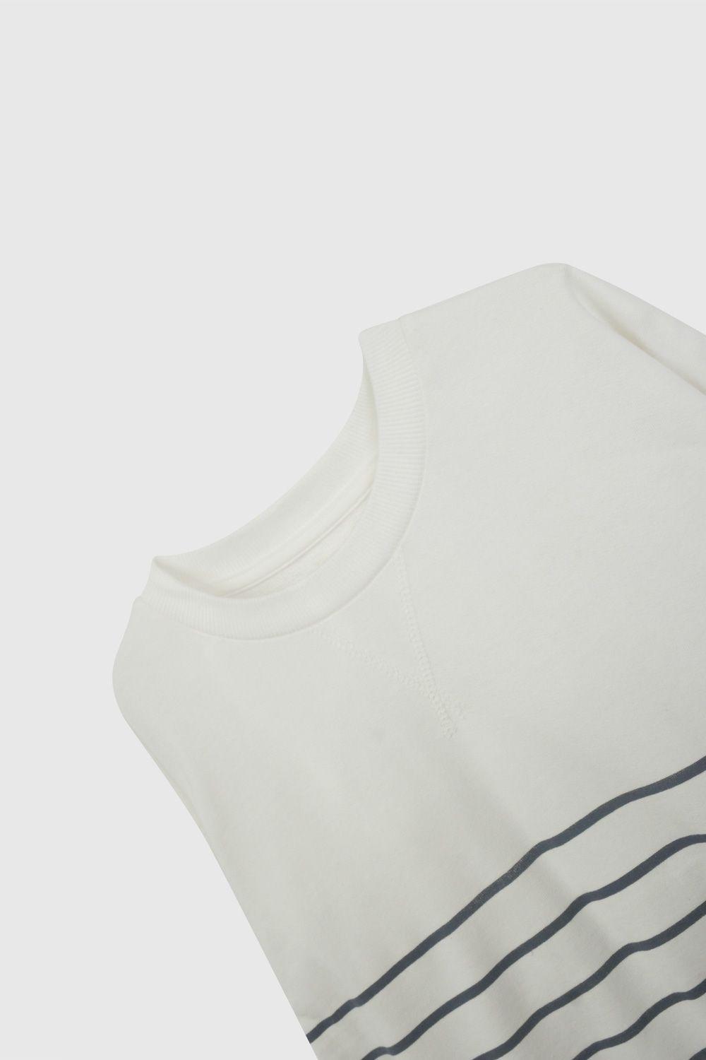 Polerón Blanco  Rayado De Niño PLPO0709V26-2