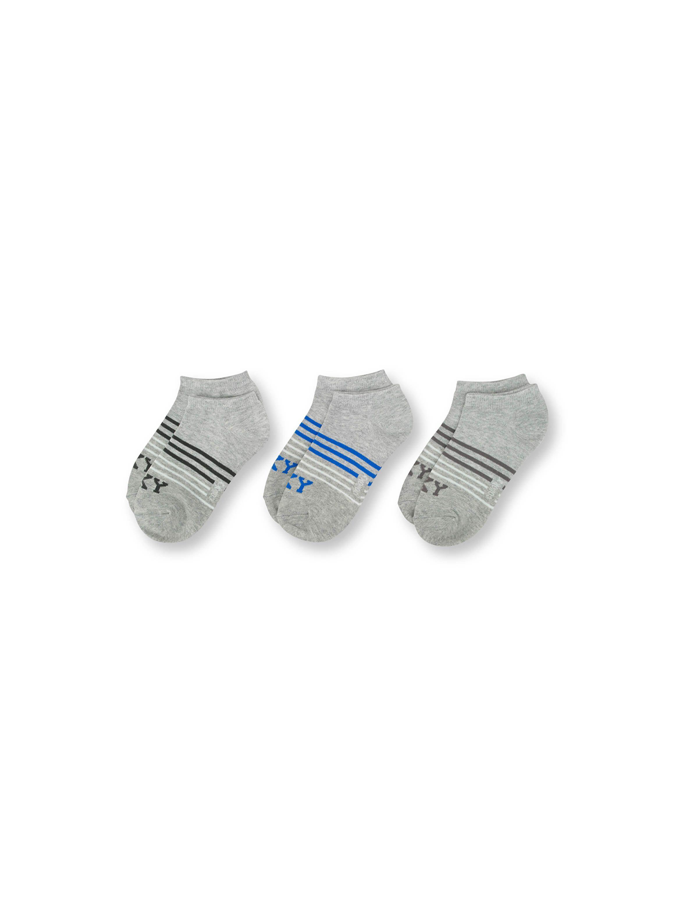 Calcetin Corto Niño 3 Pack Gris Degradado (23-37) Colloky-0