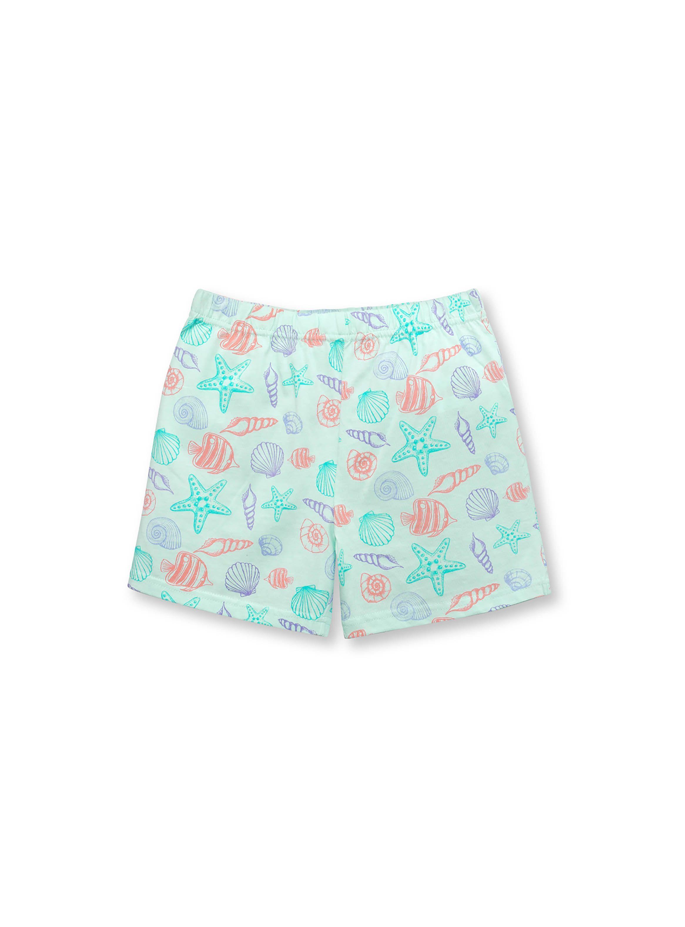 Pijama de niña de algodón aqua (2 a 12 años)-3