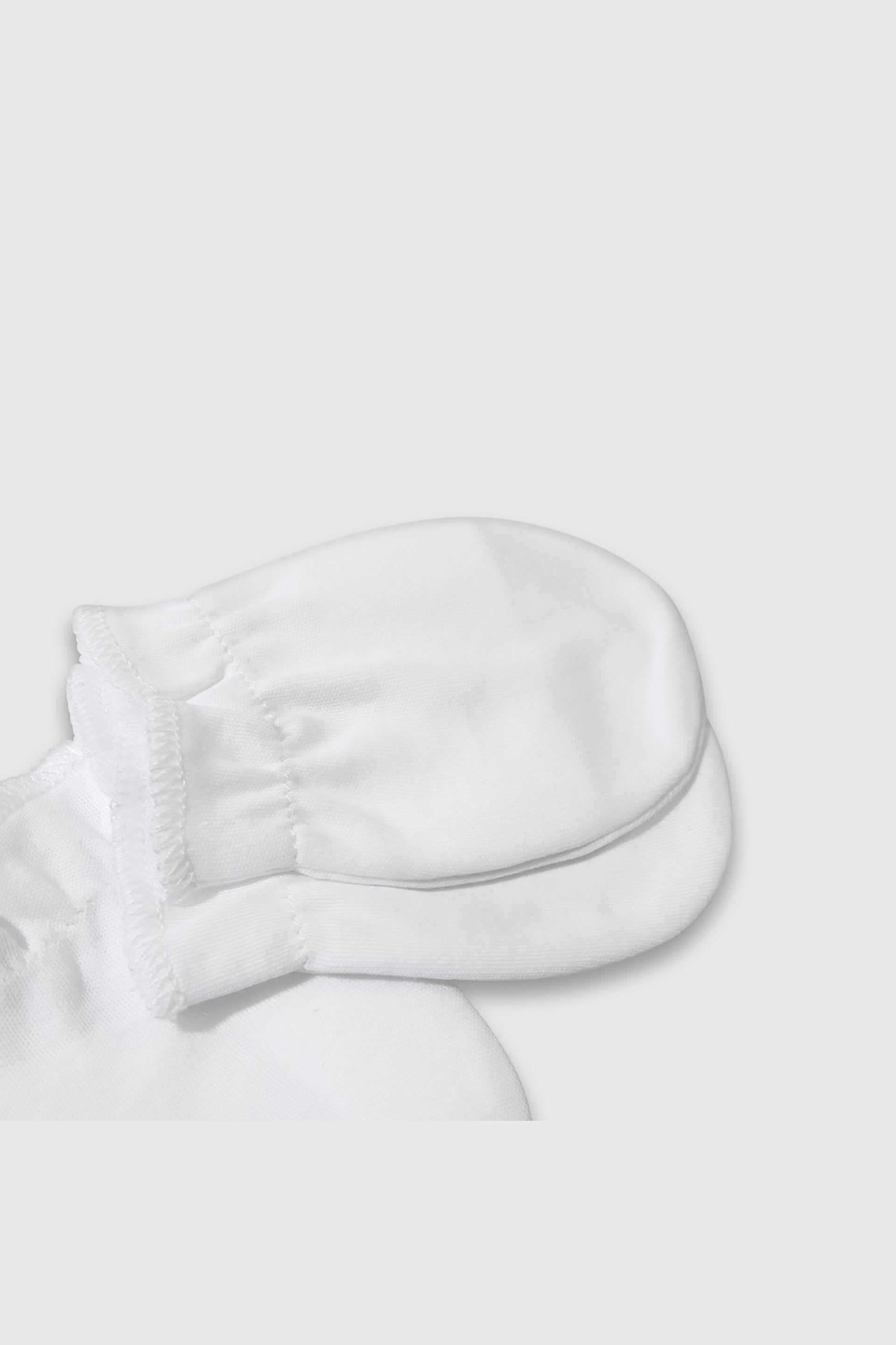 Pack de 3 Mitón Blanco de Bebé Unisex Talle único-2