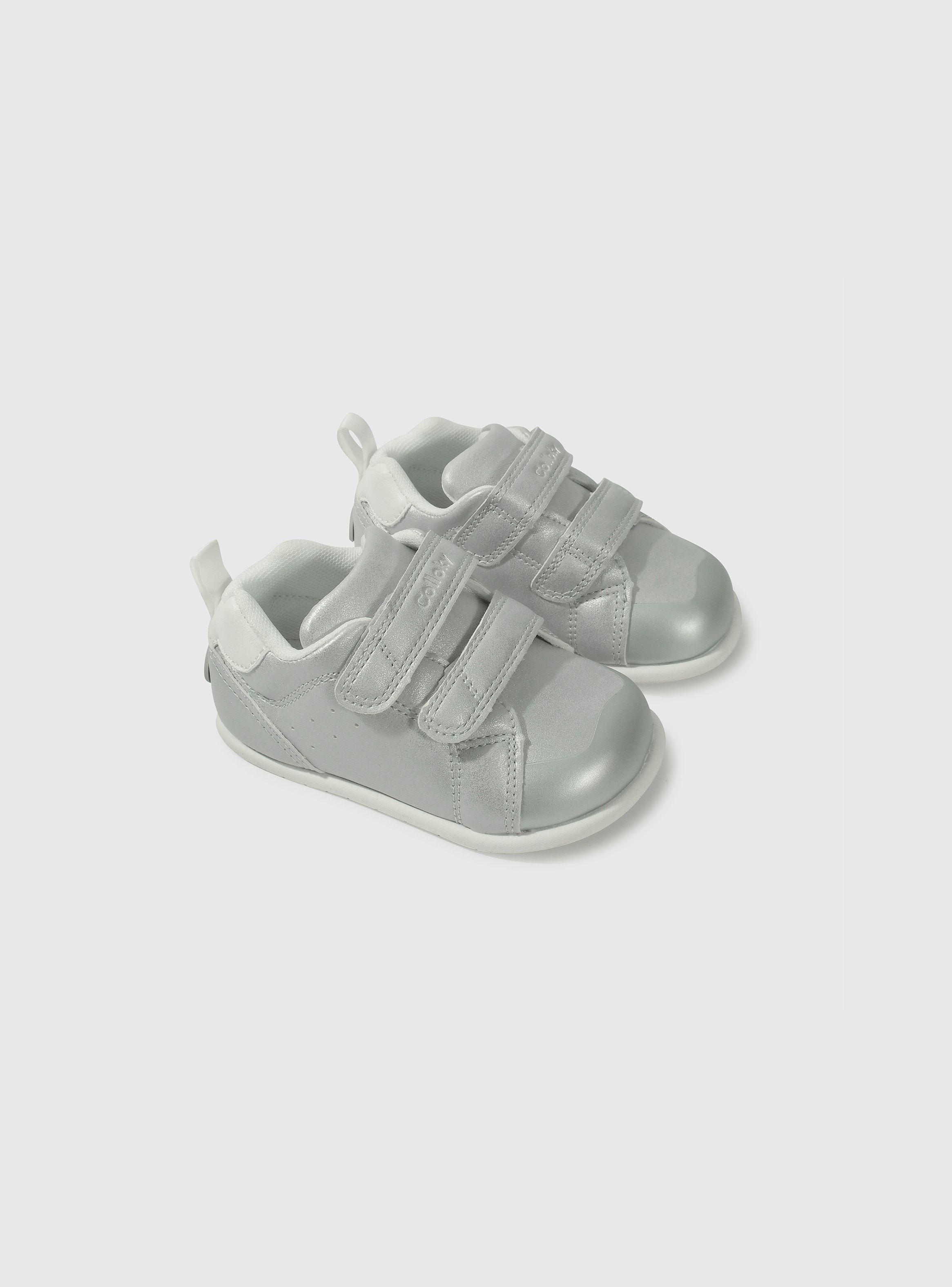 Zapatilla Niña Gris Espejado Plata 55837 Colloky-0