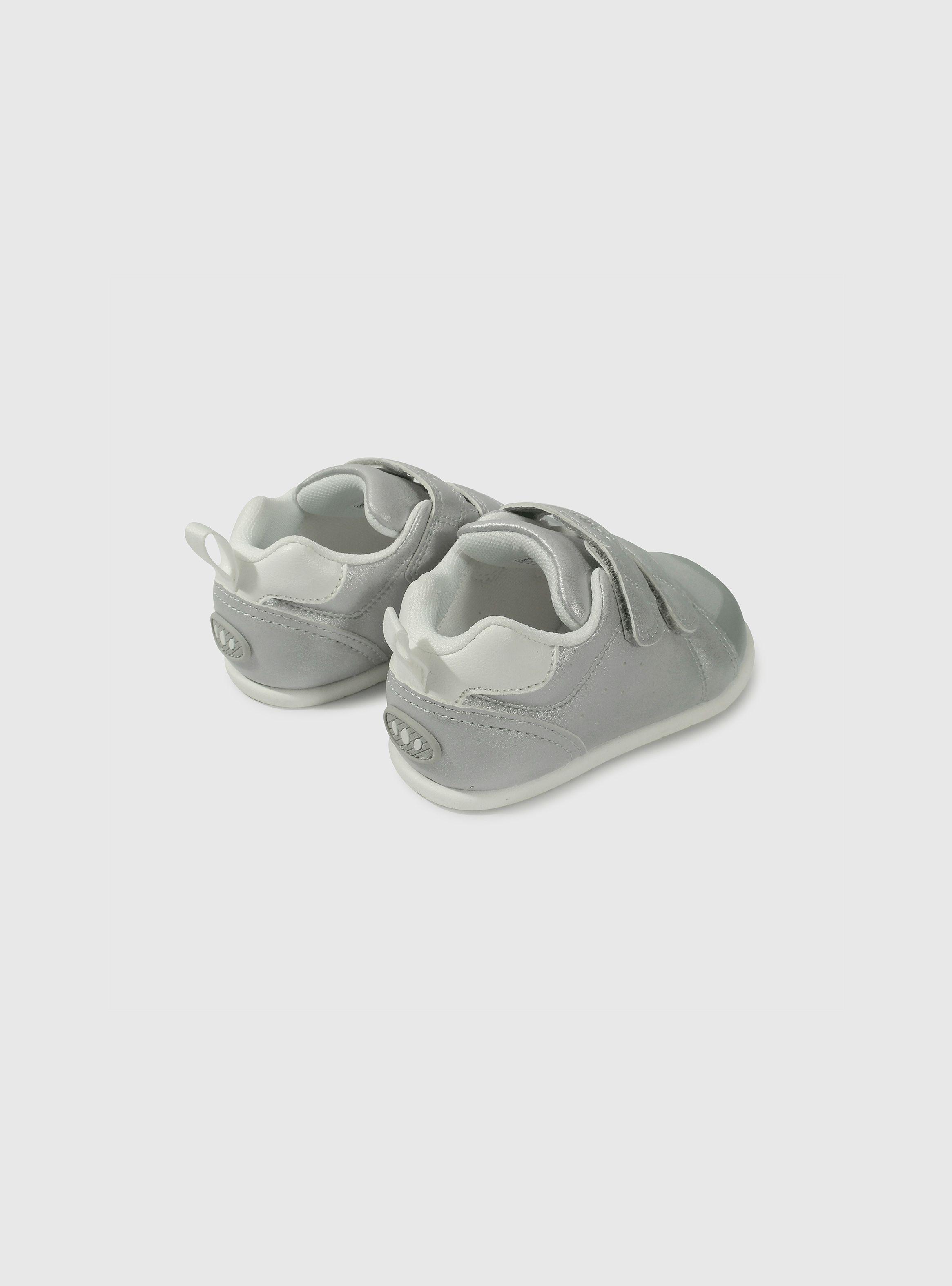 Zapatilla Niña Gris Espejado Plata 55837 Colloky-4
