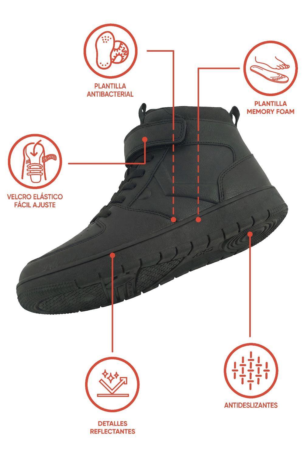 Zapatilla Escolar Negra 7261 Colloky-1