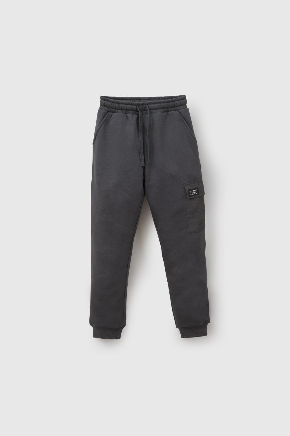 Pantalón Buzo Gris Niño 7567 Colloky-0