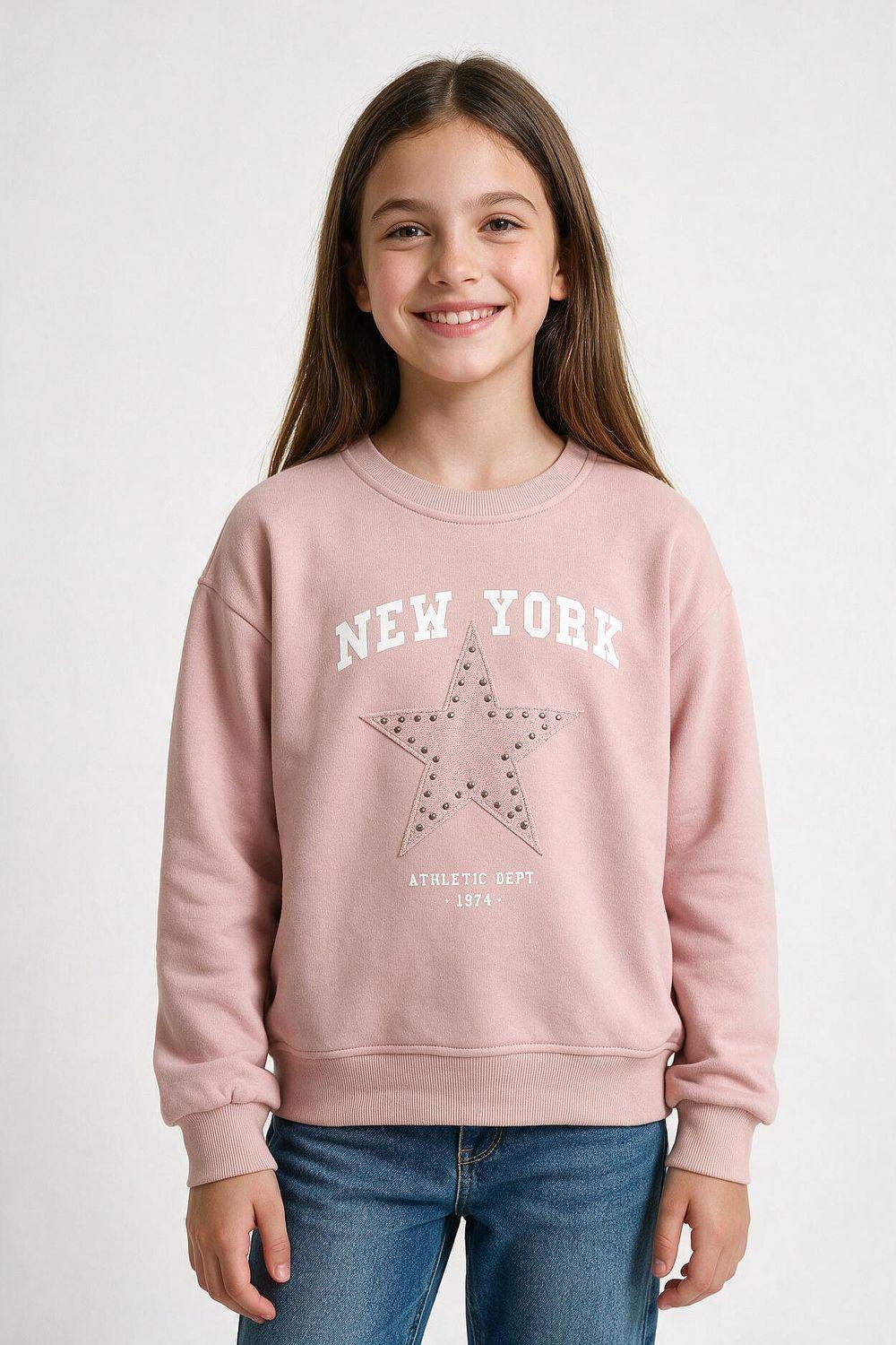 Poleron new york niña rosa viejo 3-4A a 12-13A-1
