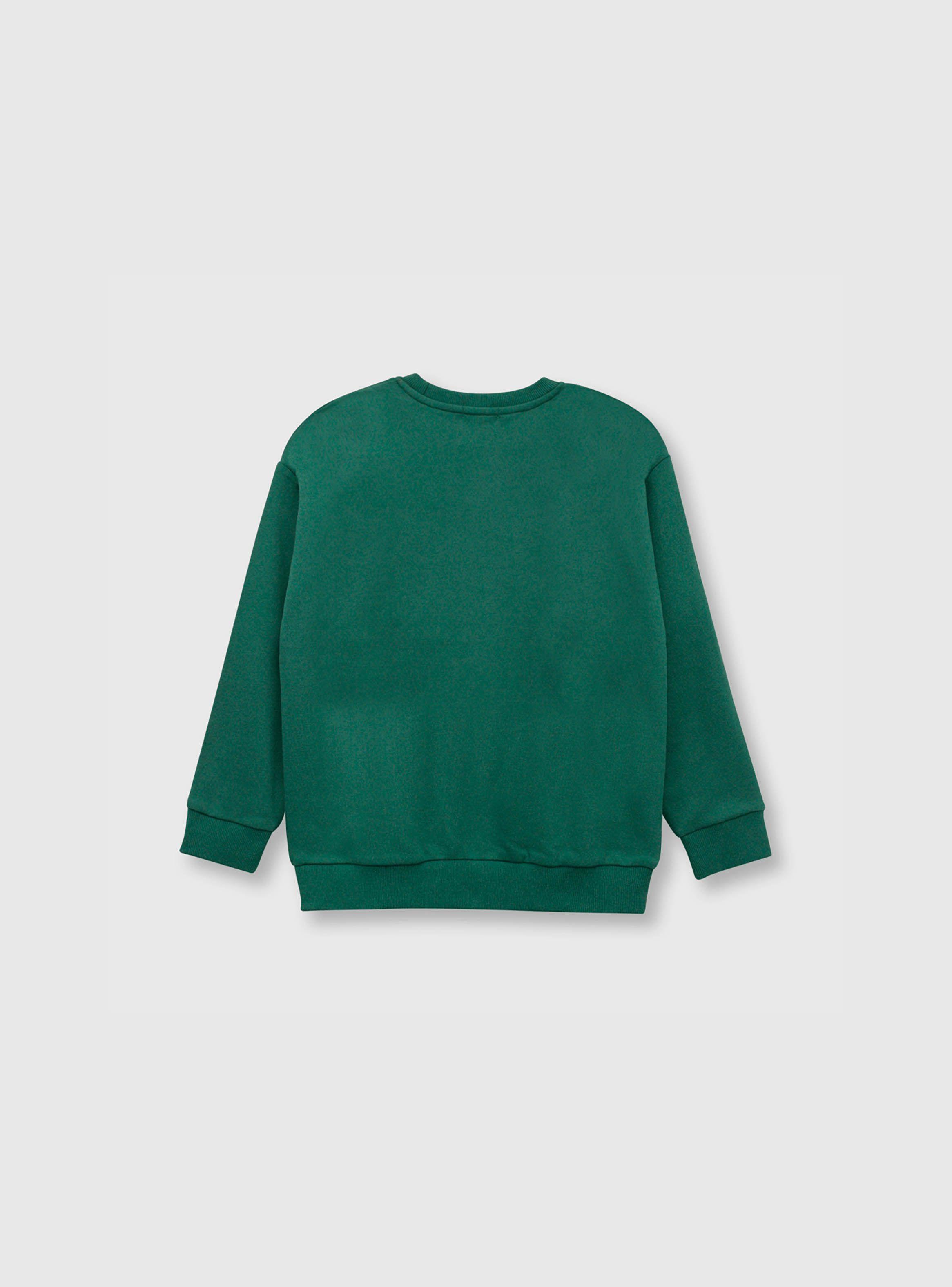 Polerón De Niño Estampado Verde (2 A 12 Años) Colloky-1