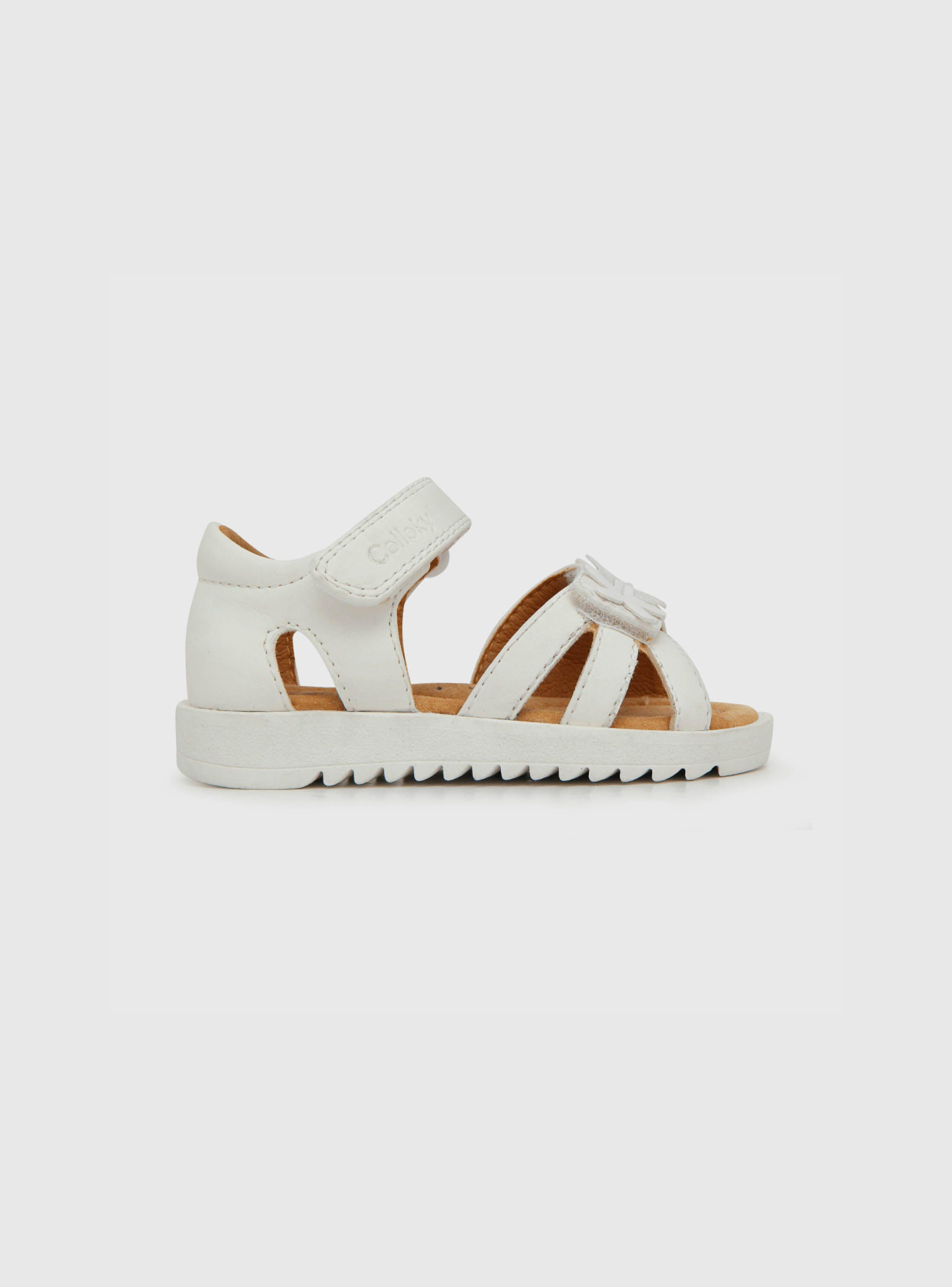Sandalia Niña Dos Velcros Blanco (21 A 27) Colloky-1