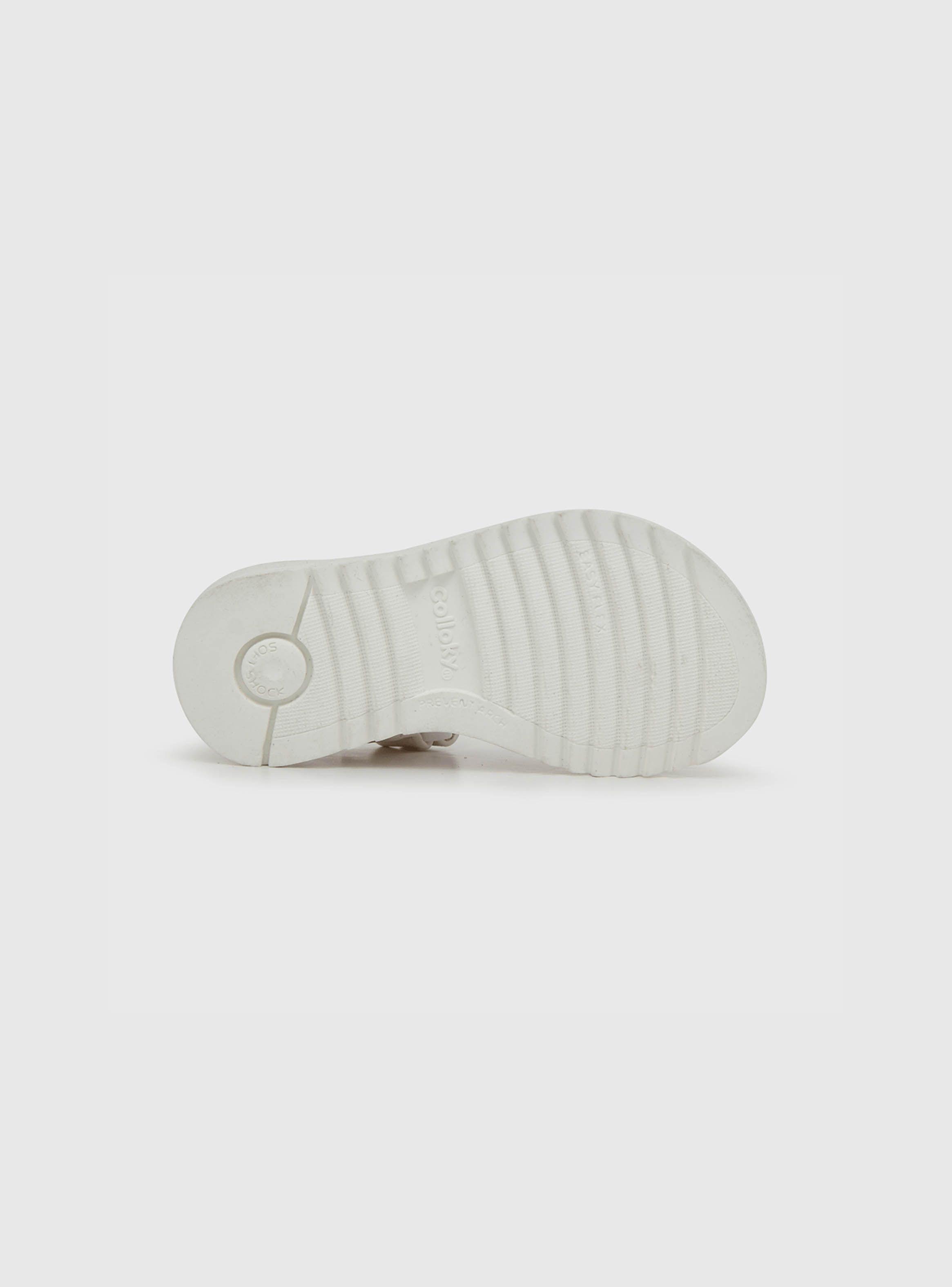 Sandalia Niña Dos Velcros Blanco (21 A 27) Colloky-2