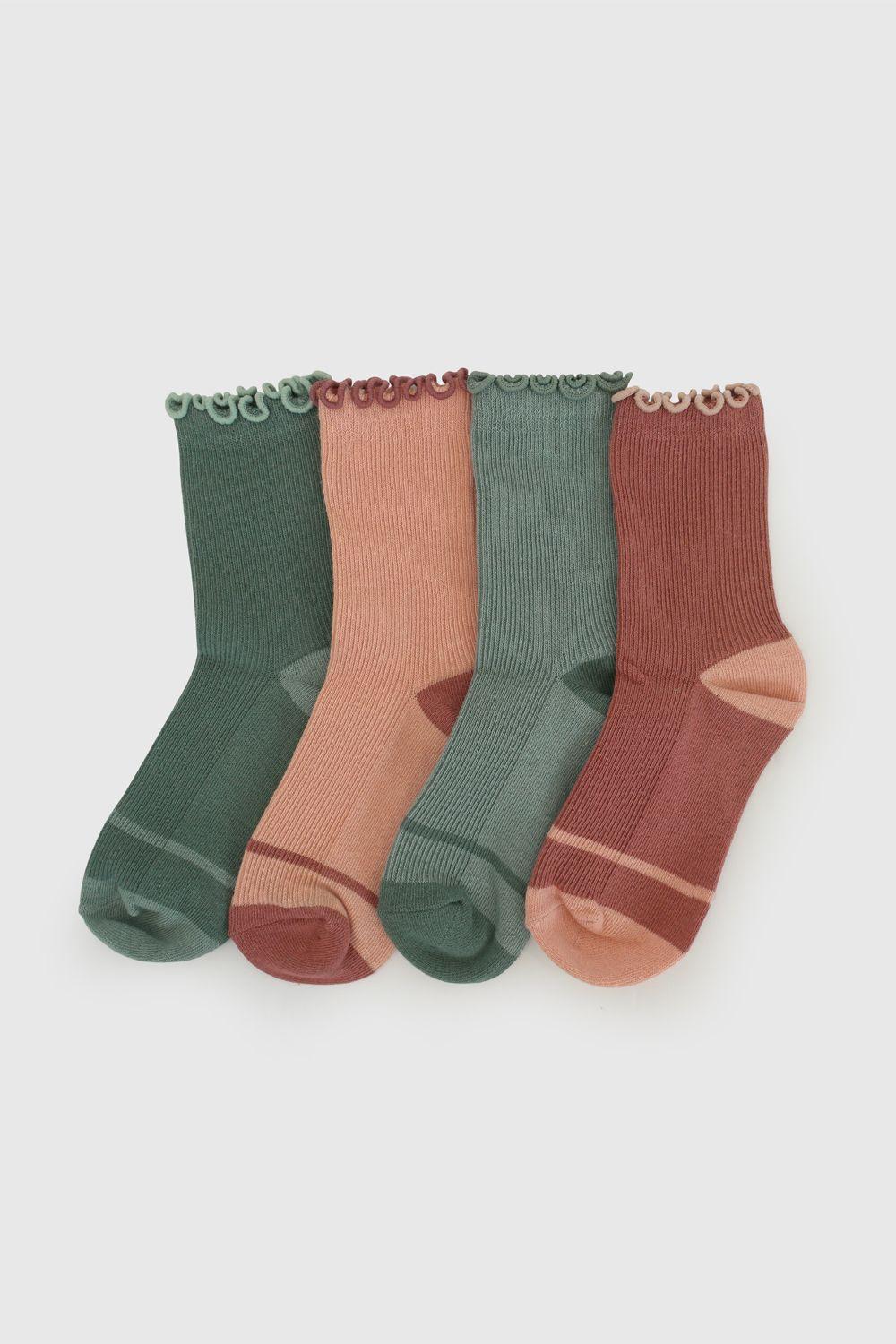 Calcetin 3/4 Niña Verde 7504 Colloky-0