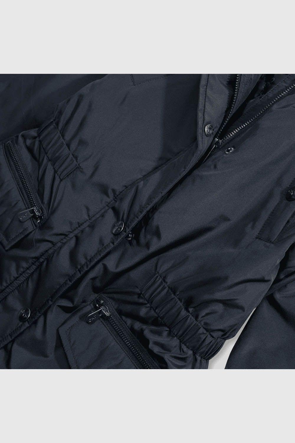 Parka Escolar Azul entallada con cintura elasticada para niña-2