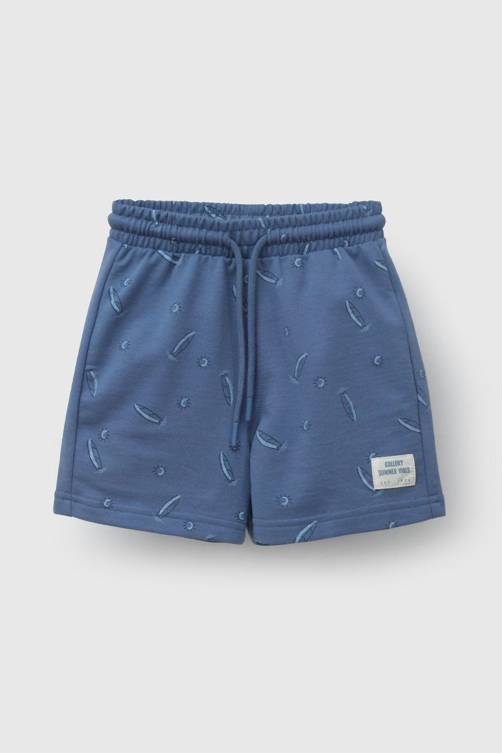 Bermuda Azul Full Print De Niño BDPO2351V26-0