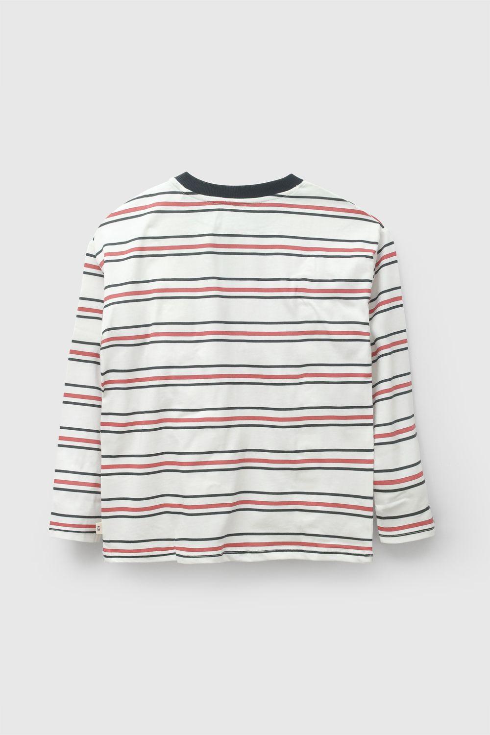 Polera Rayas Blanco Niño 3-4A a 12-13A Colloky-1
