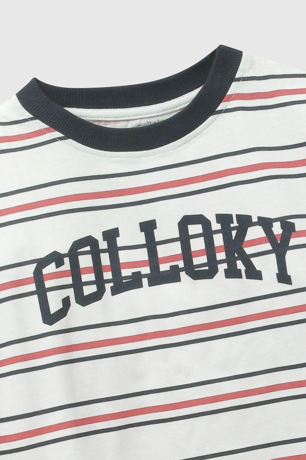 Polera Rayas Blanco Niño 3-4A a 12-13A Colloky-2