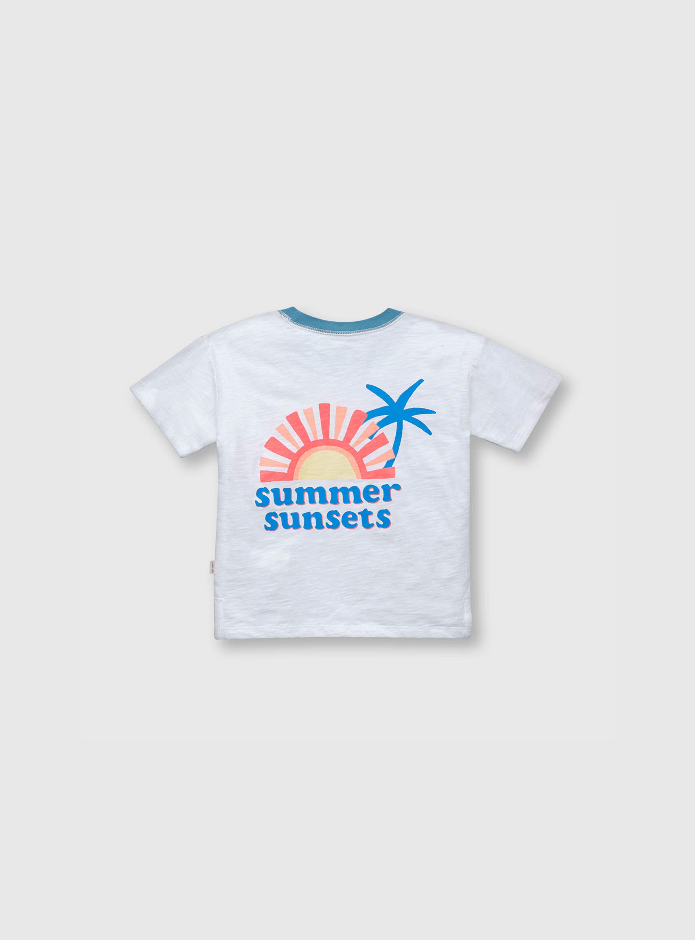 Polera De Bebe Niño Sunset Blanco (3 A 36 Meses) Colloky-1