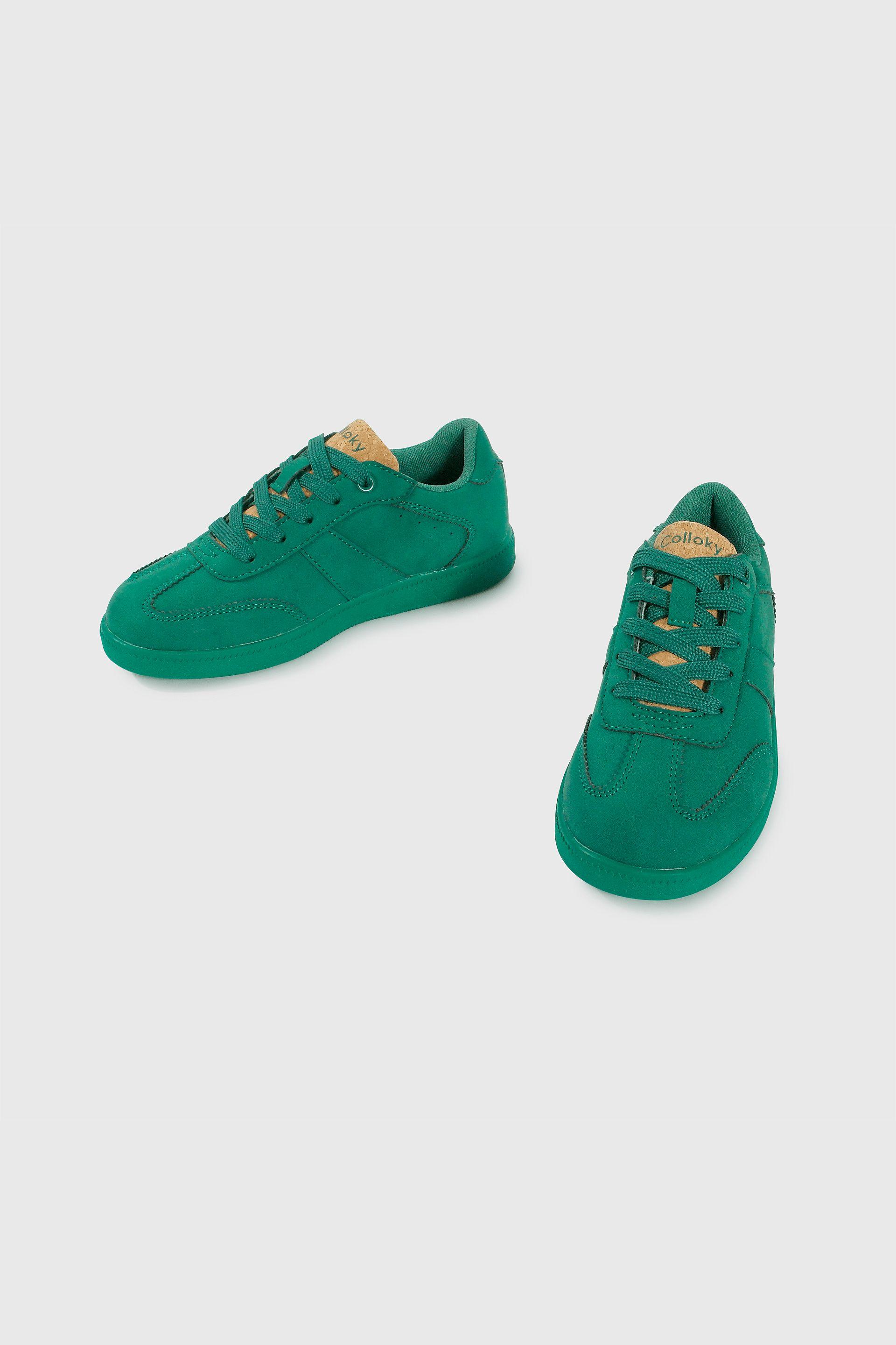 Zapatilla Lifestyle de Niño Verde Caña Baja con Cordón-3