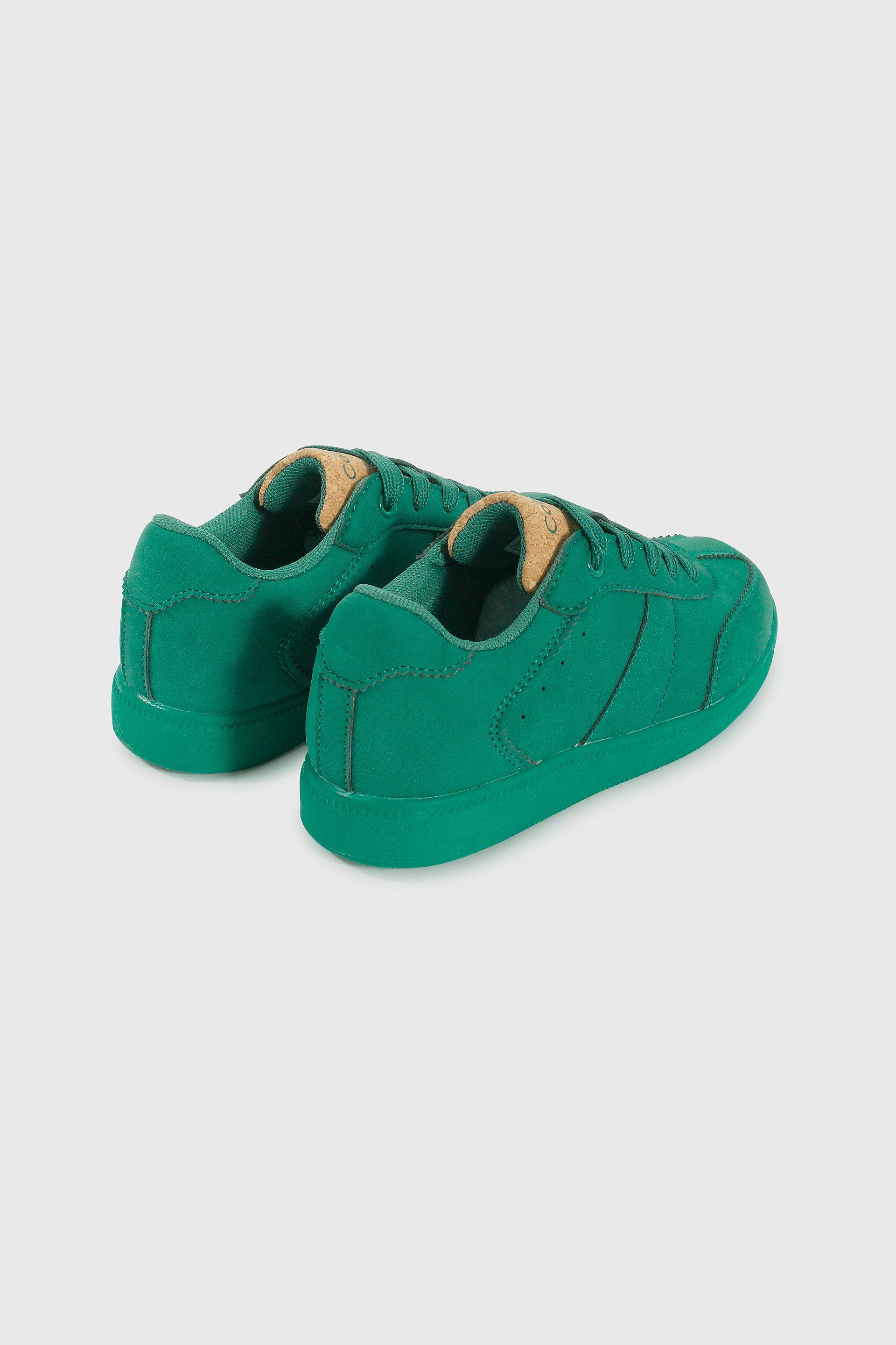 Zapatilla Lifestyle de Niño Verde Caña Baja con Cordón-4