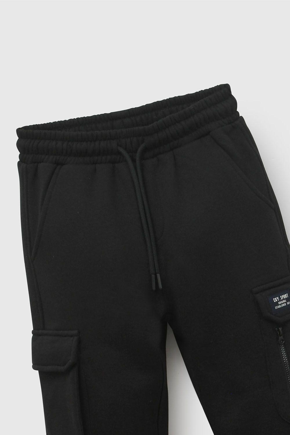 Pantalón Buzo Niño Negro 7907 Colloky-2