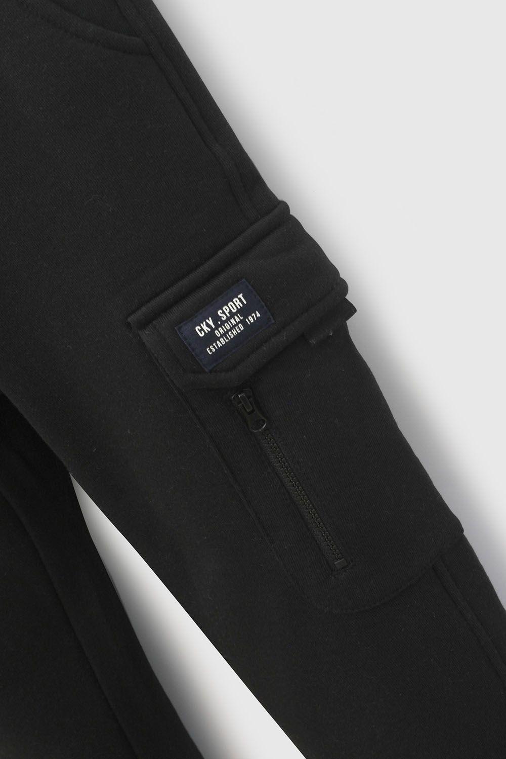 Pantalón Buzo Niño Negro 7907 Colloky-3