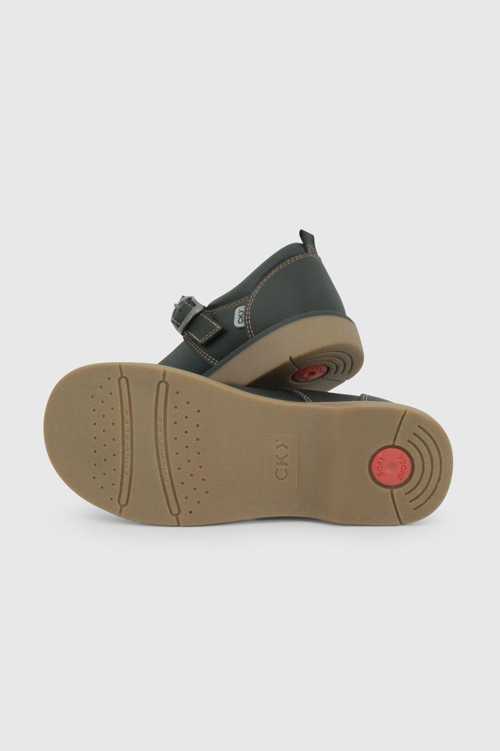 Zapato Escolar de Niña Negro con hebilla-3