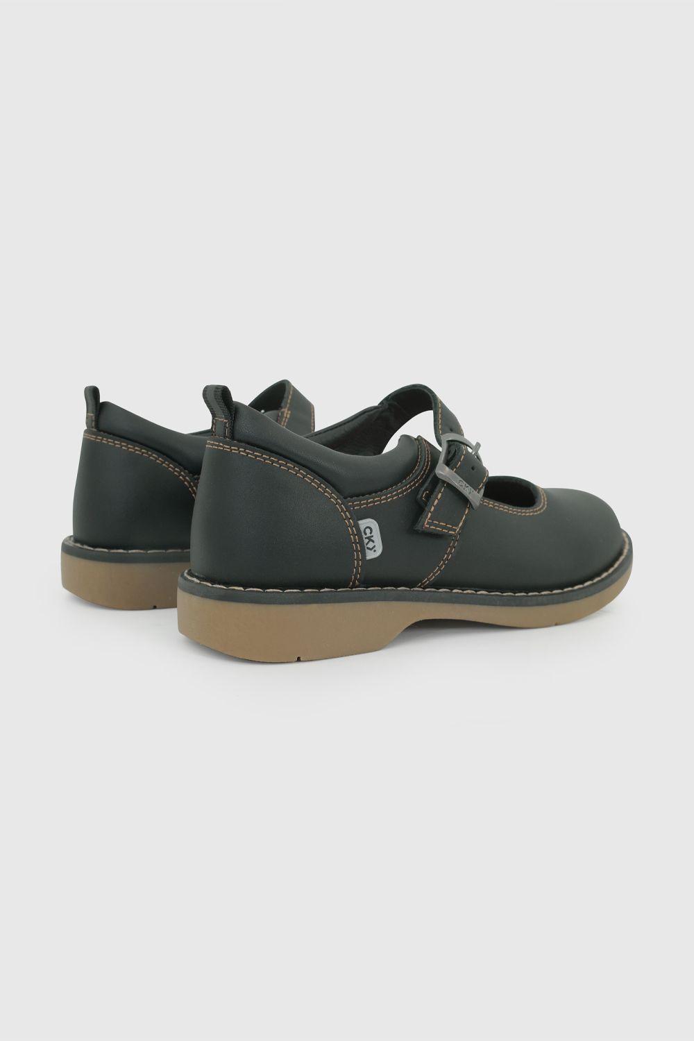 Zapato Escolar de Niña Negro con hebilla-5