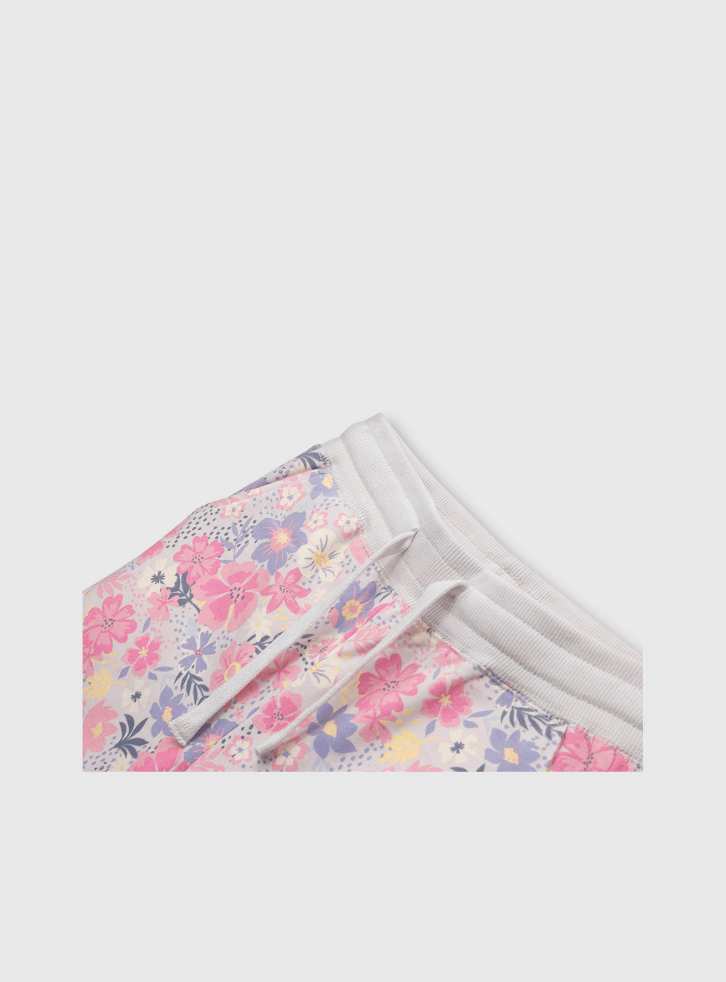 Pantalón De Niña Flores Morado (2 A 12 Años) Colloky-2
